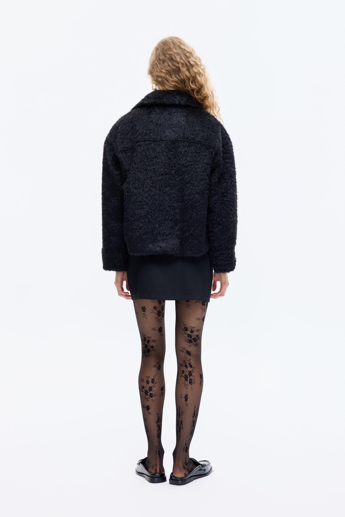 Quzu Cep Detaylı Ceket Siyah