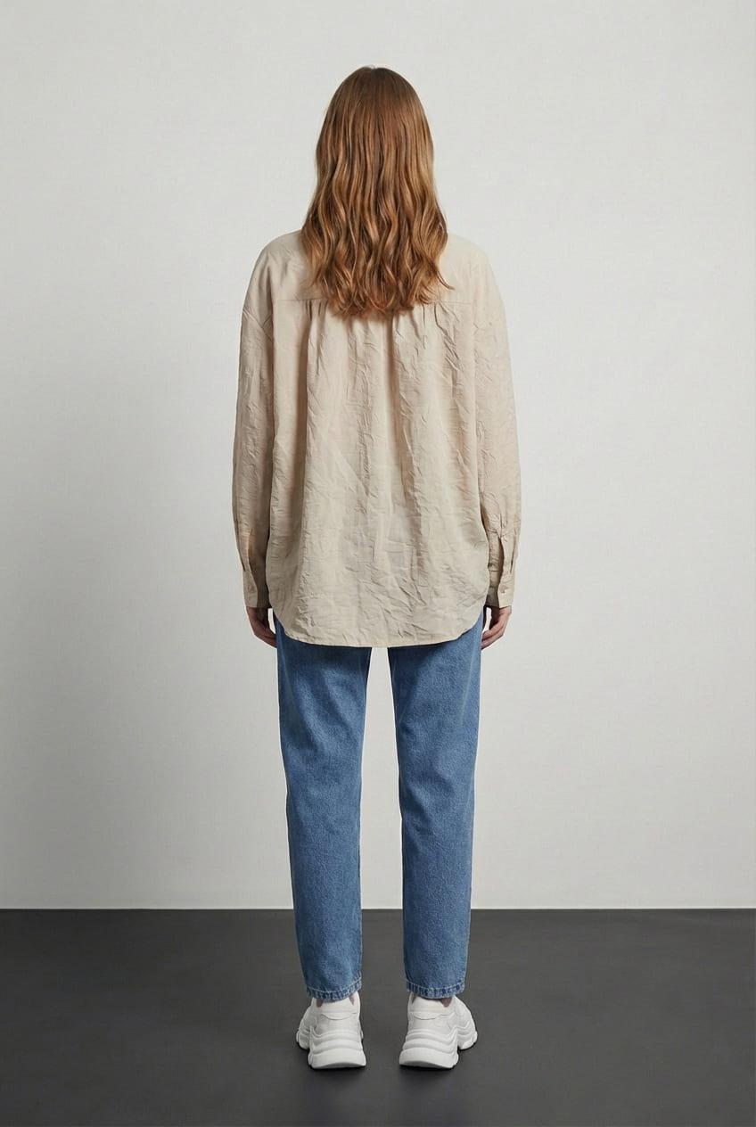 Quzu Cepli Gömlek Bej