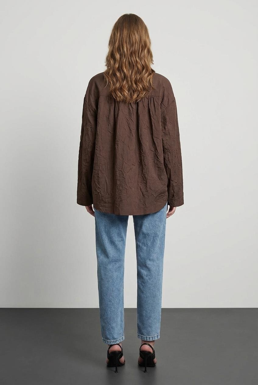 Quzu Cepli Gömlek Kahve