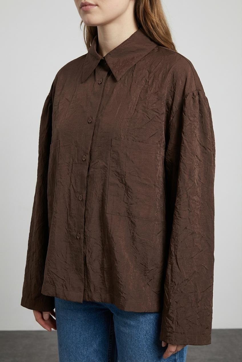 Quzu Cepli Gömlek Kahve