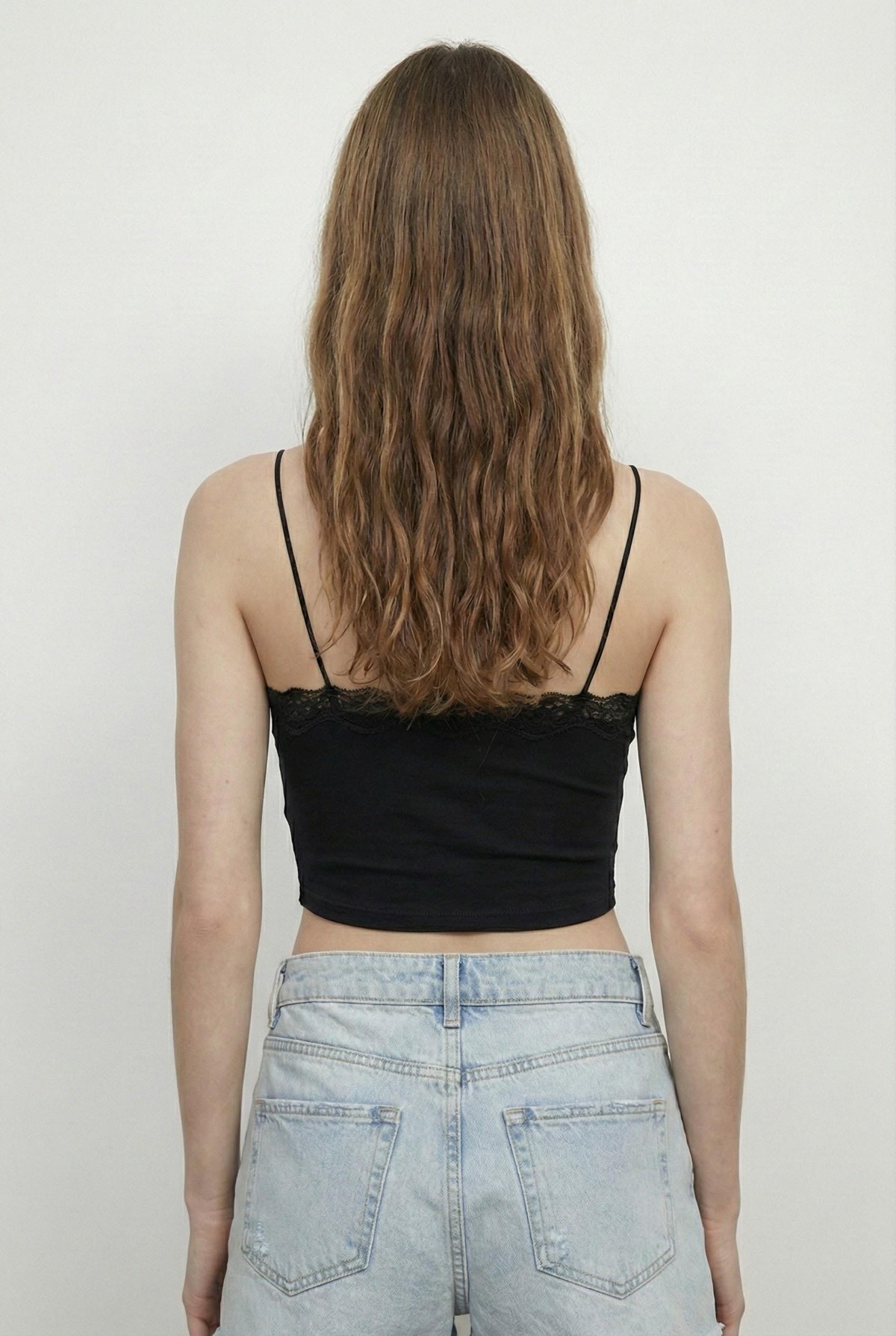 Quzu Dantel Detaylı Asimetrik Atlet Siyah