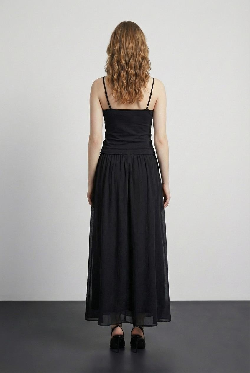 Quzu Dantel Detaylı Atlet Siyah