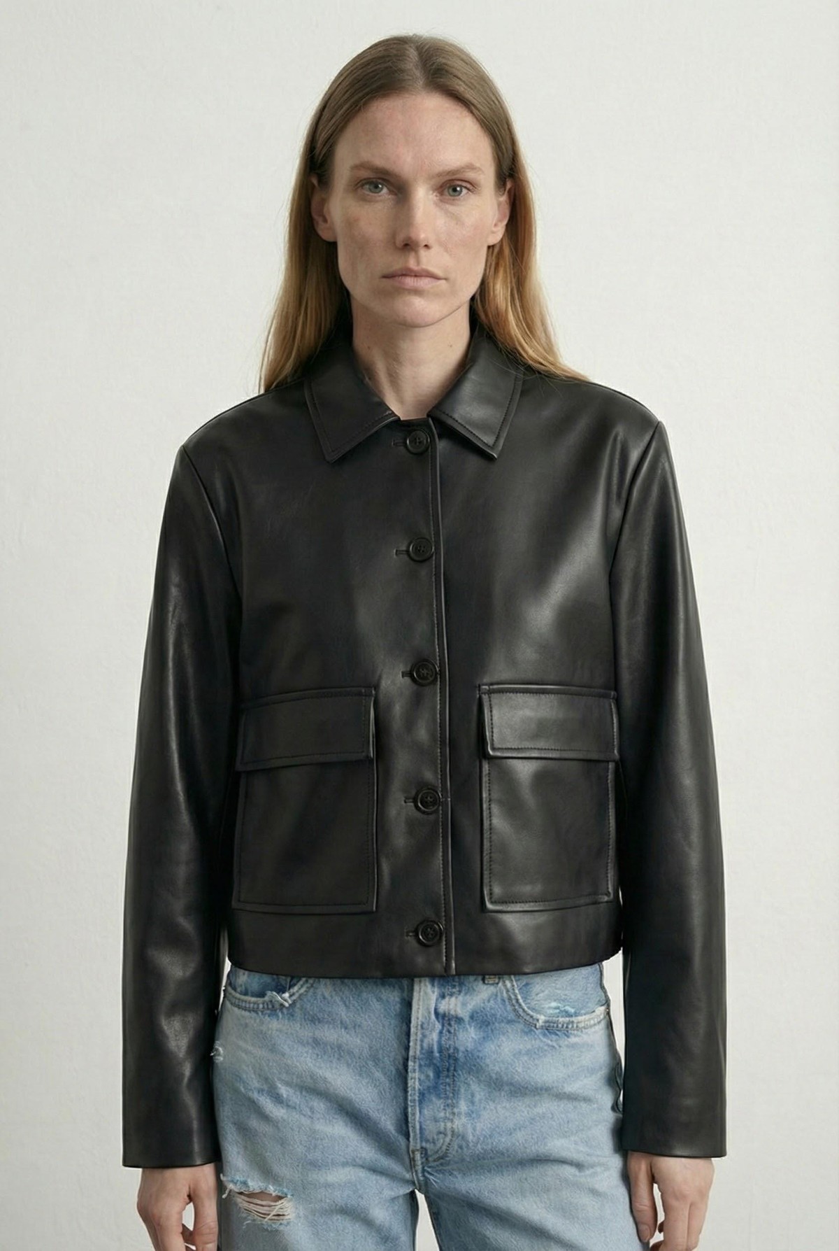 Quzu Deri Ceket Siyah