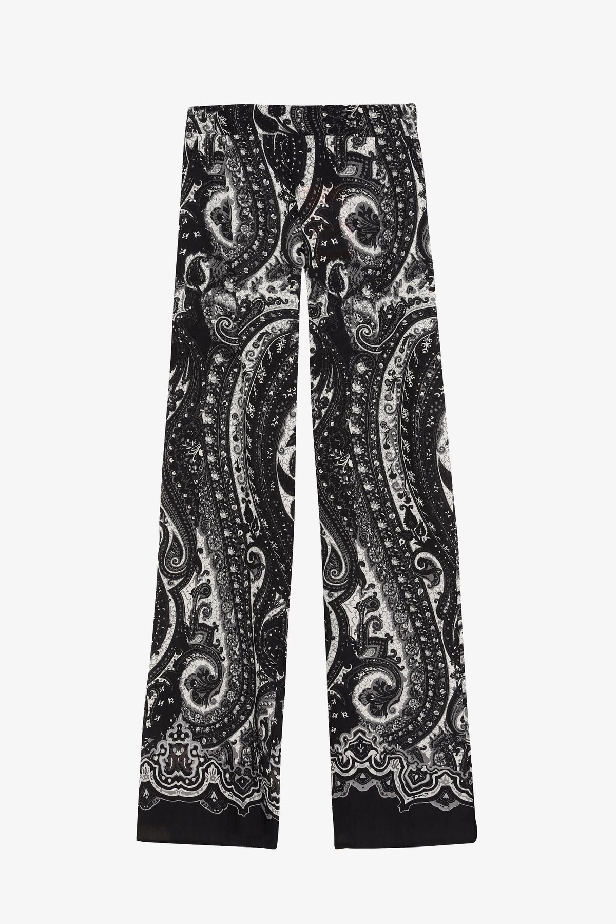 Quzu Desenli Pantolon Siyah