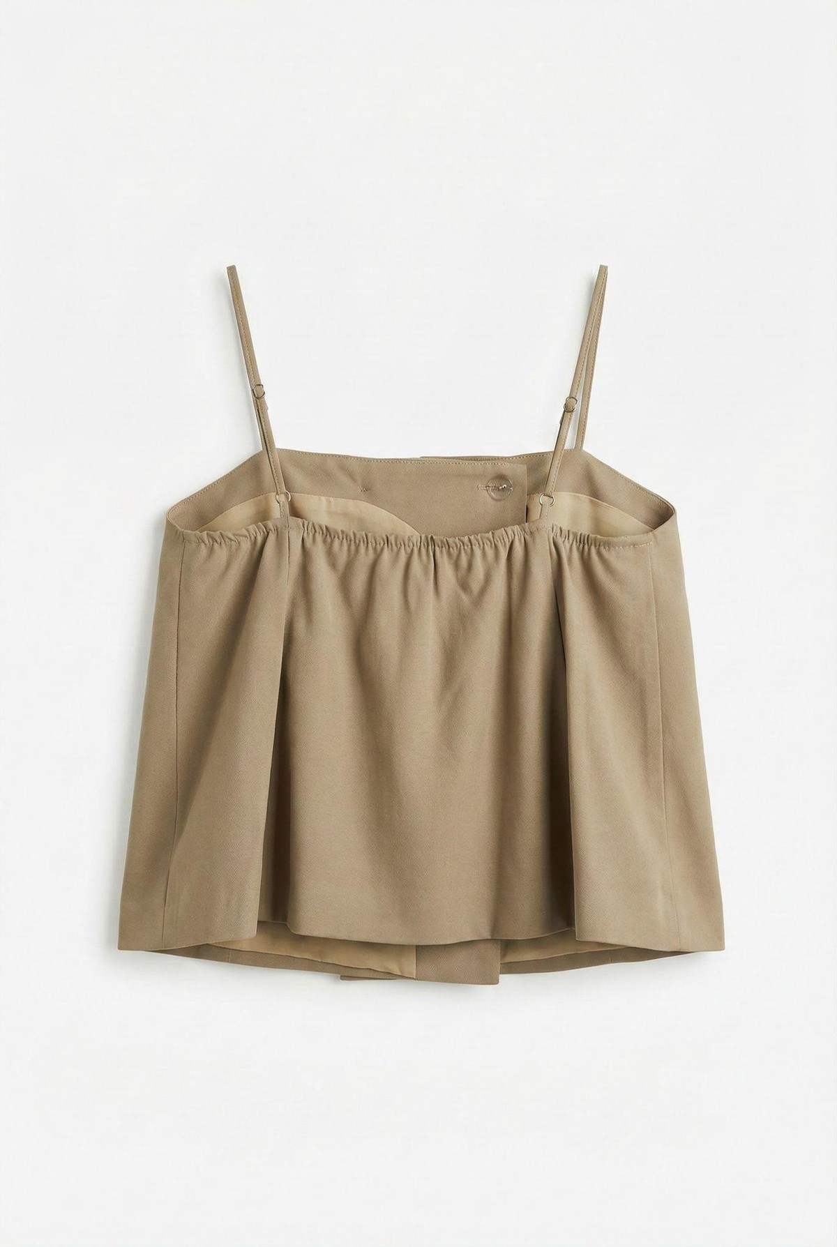 Quzu Düğme Detaylı Bluz Bej