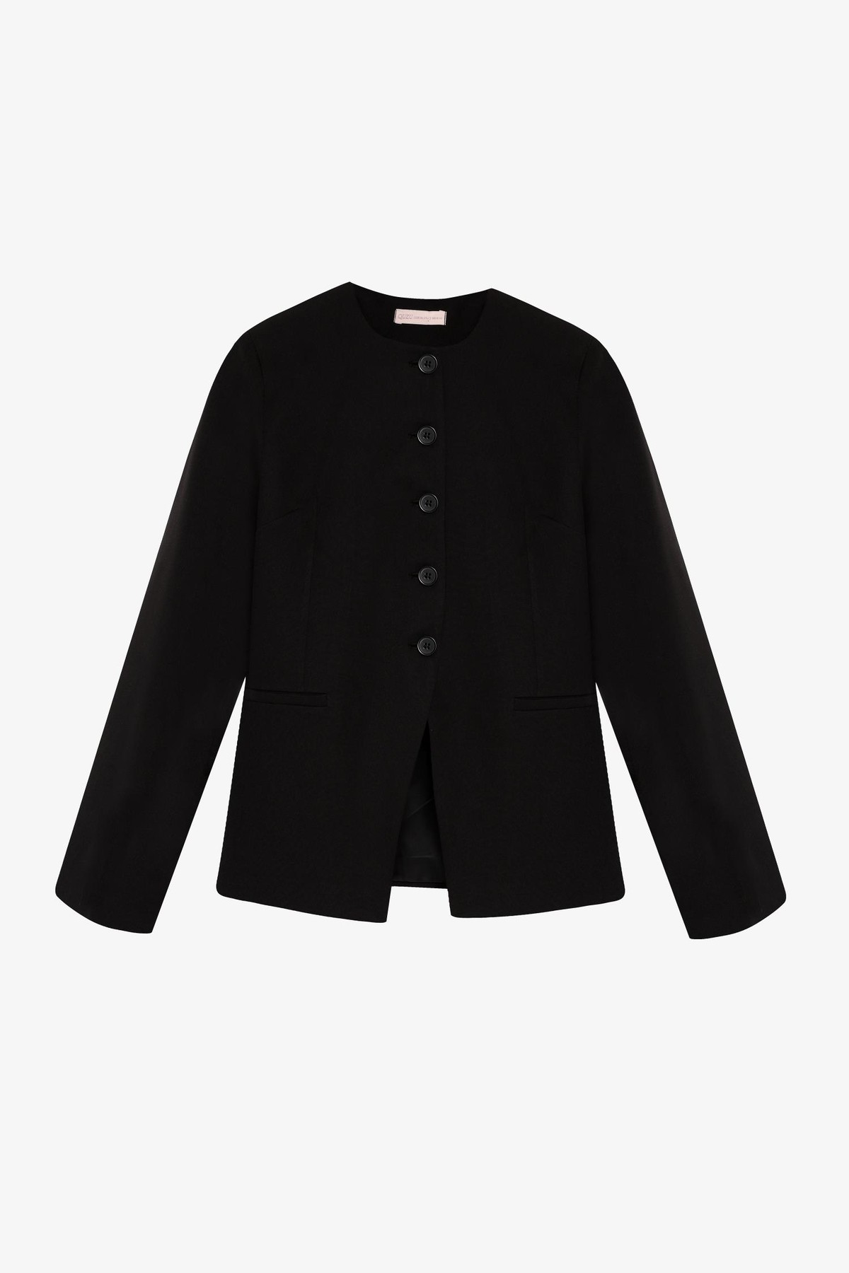Quzu Düğme Detaylı Ceket Siyah