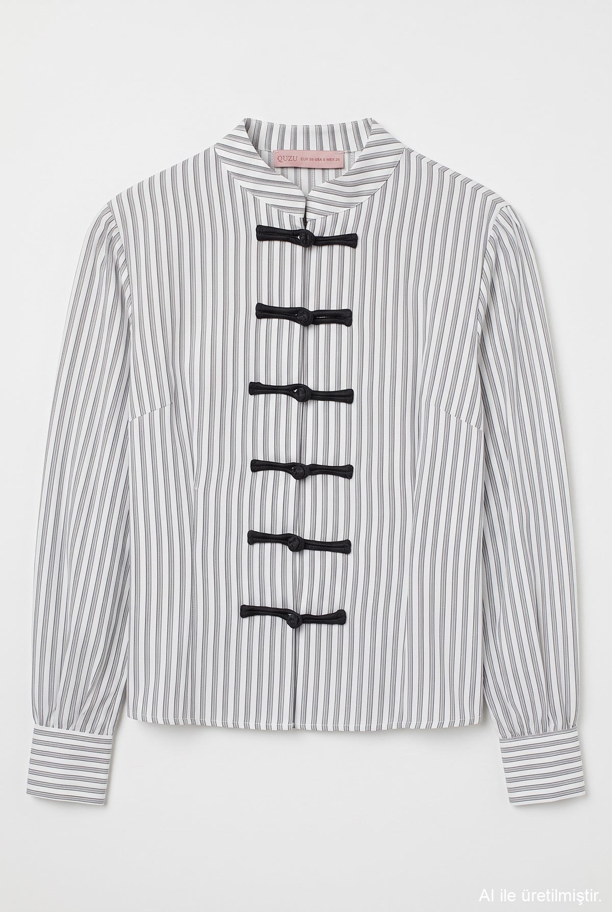 Quzu Düğme Detaylı Gömlek Ekru