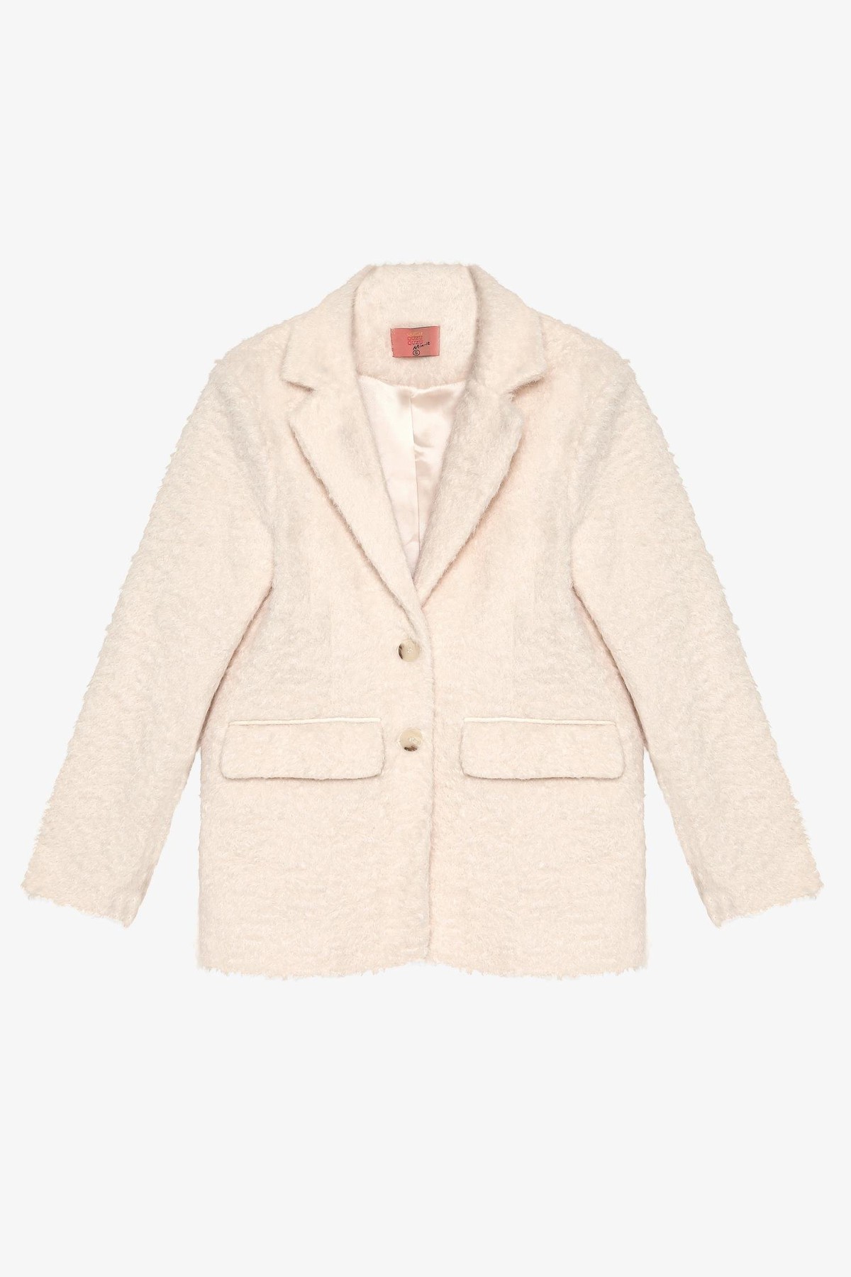 Quzu Düğmeli Blazer Ceket Ekru