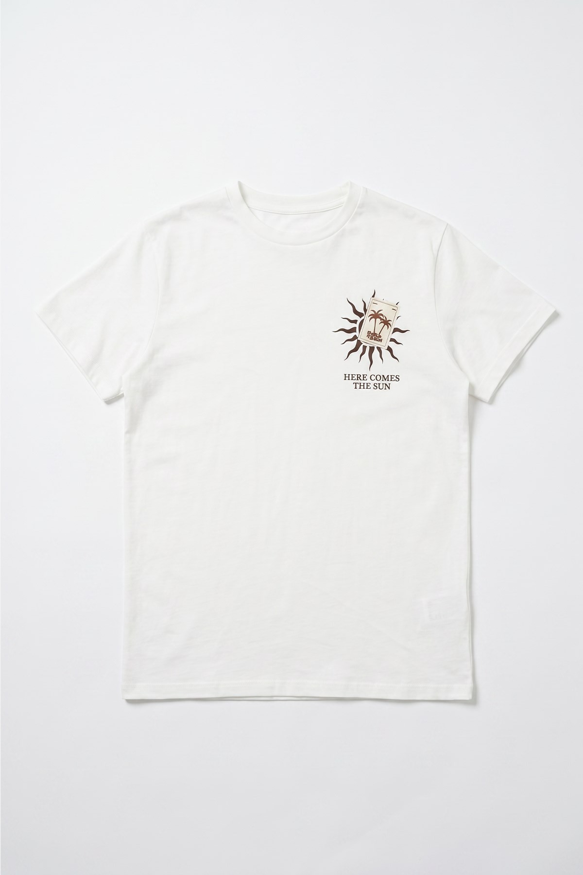 Quzu Etiket Detaylı T-shirt Ekru