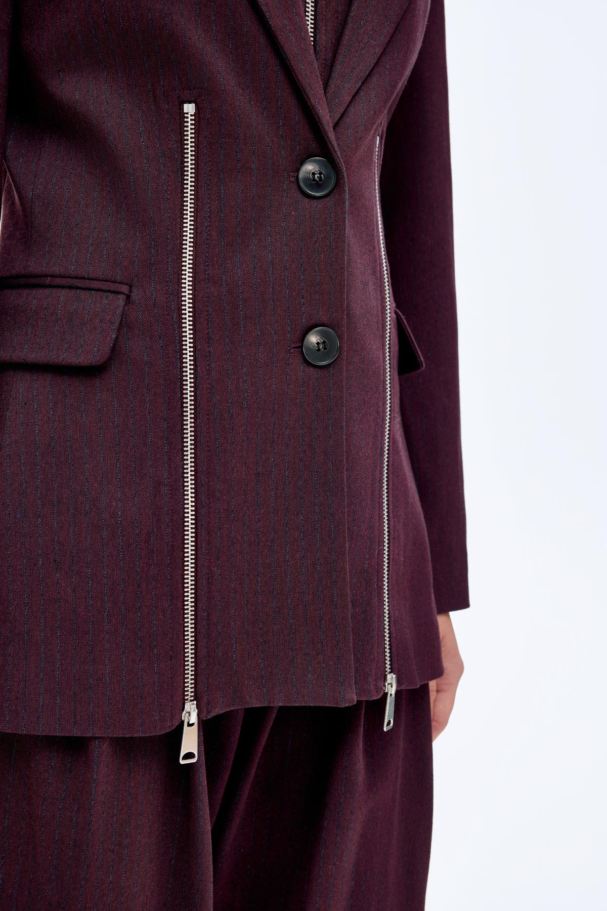 Quzu Fermuar Detaylı Ceket Kahve