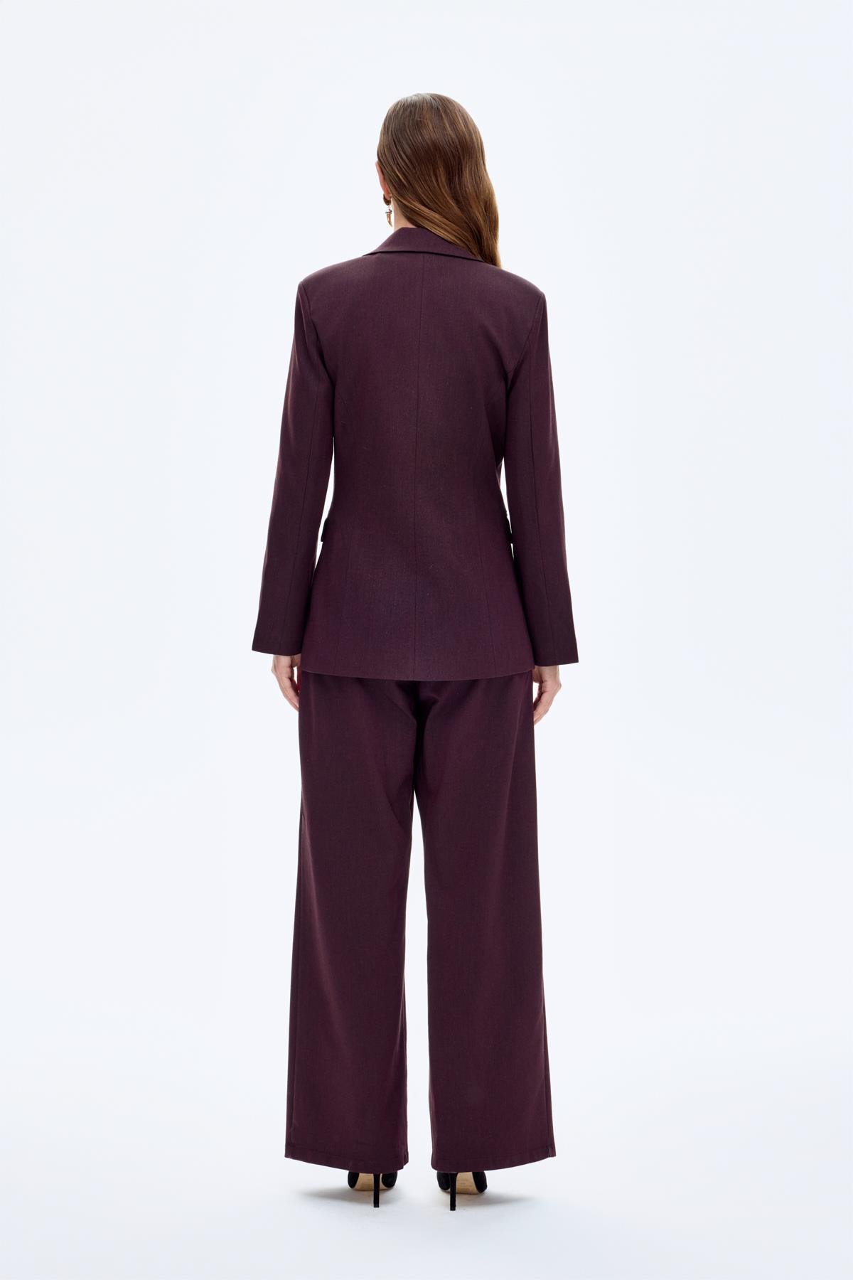 Quzu Fermuar Detaylı Ceket Kahve