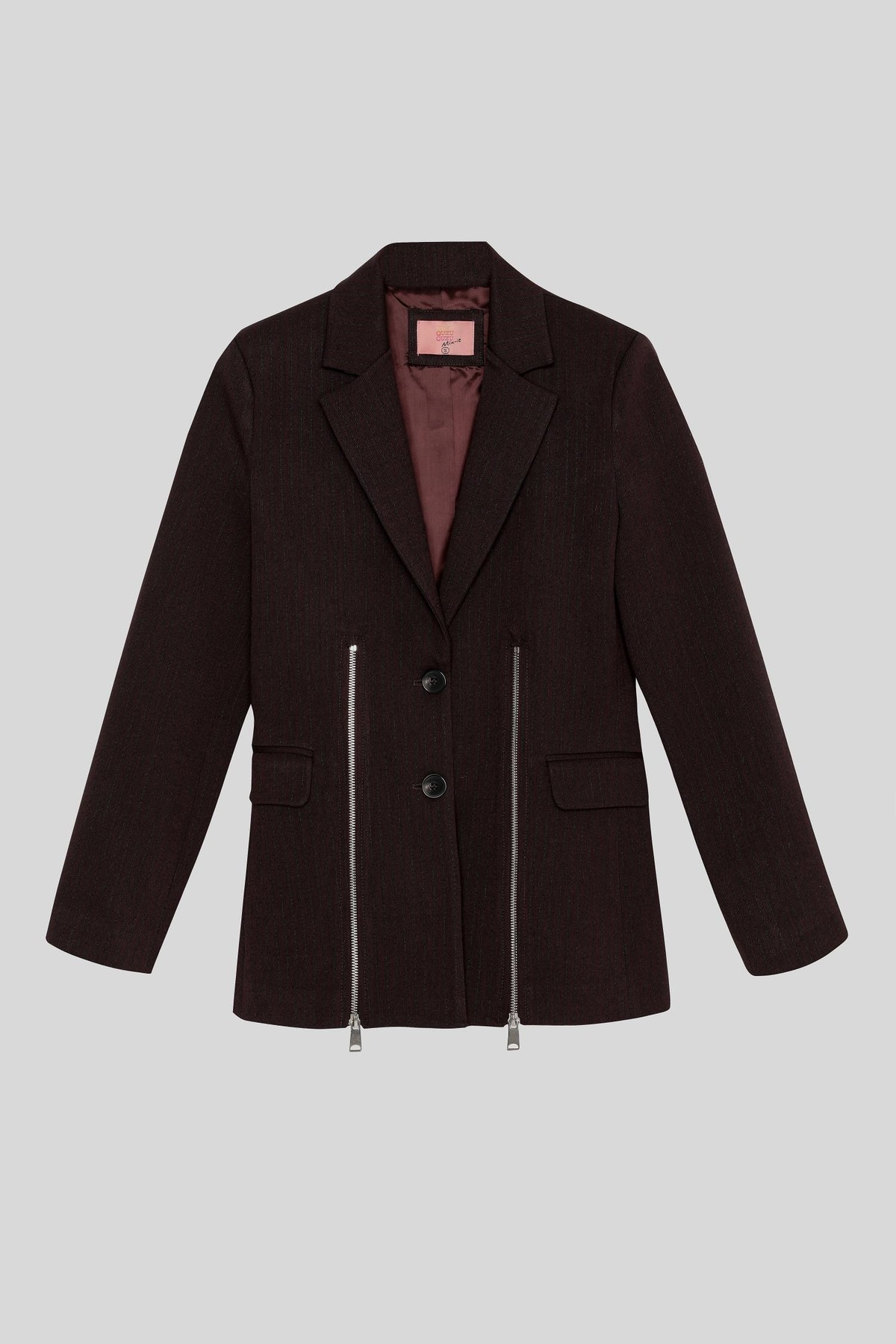 Quzu Fermuar Detaylı Ceket Kahve