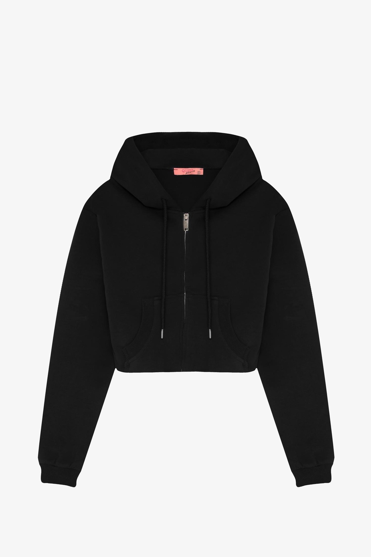 Quzu Fermuarlı Sweatshirt Siyah