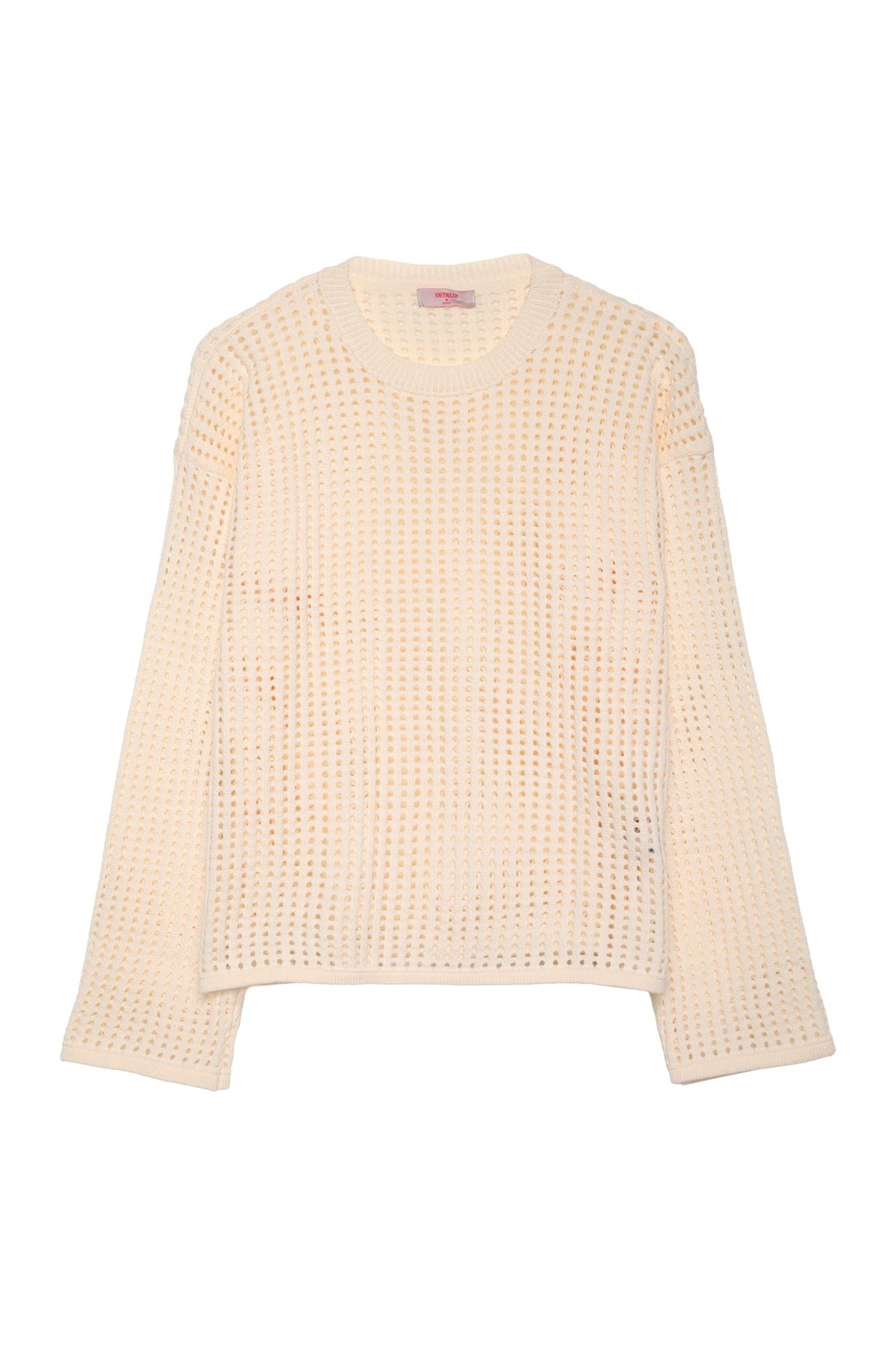 Quzu File Detaylı Triko Ekru