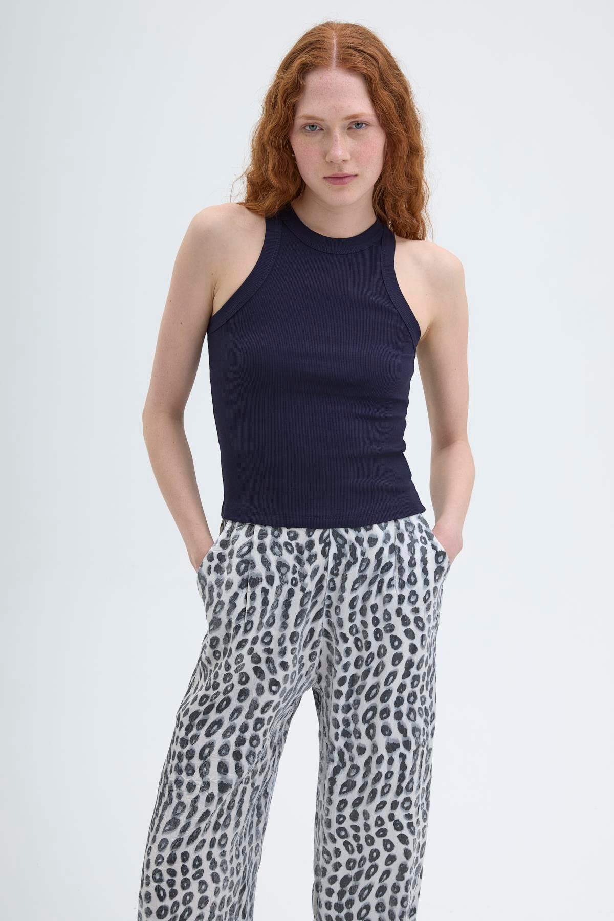 Quzu Geniş Biyeli Atlet Lacivert