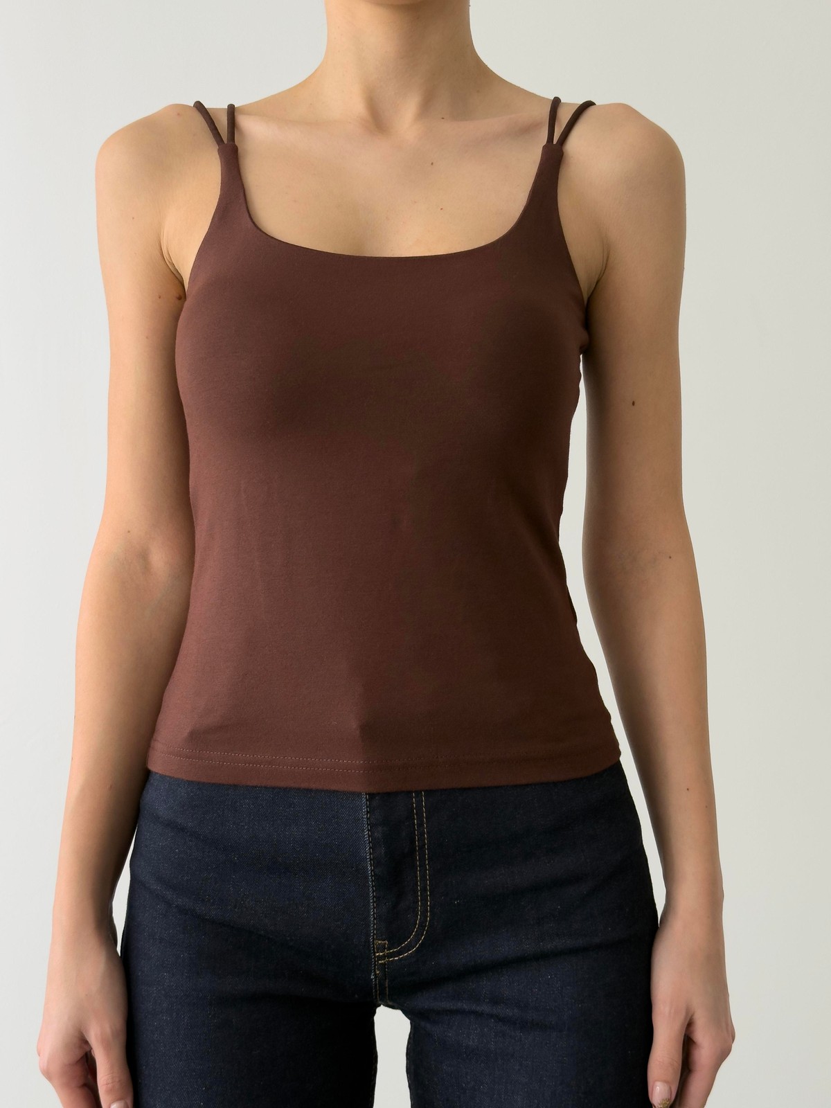 Quzu Geniş Yaka Atlet Kahve