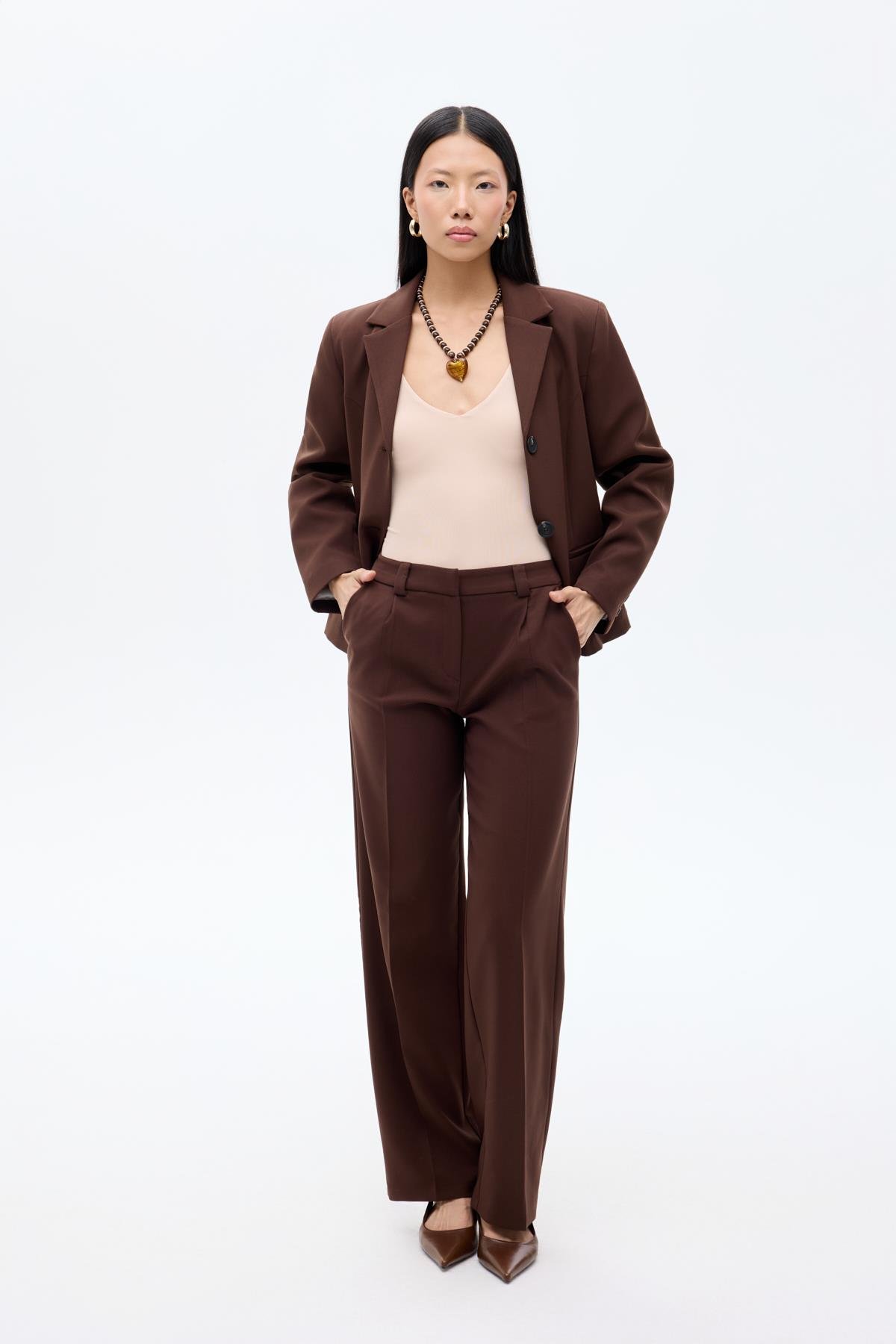 Quzu Havuç Pantolon Kahve