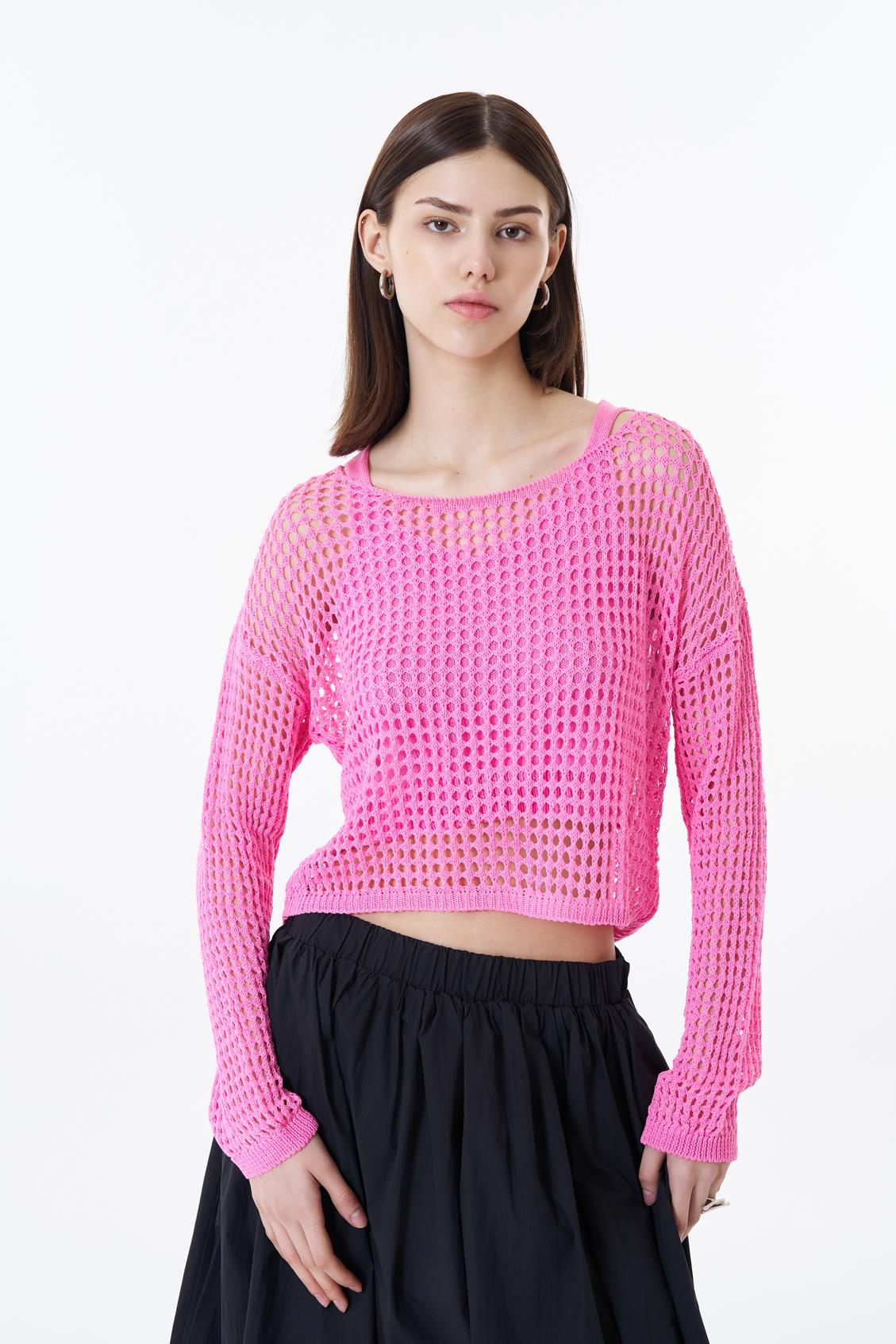 Quzu İkili Triko Takım Pembe