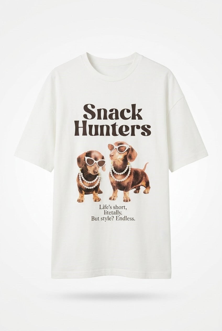 Quzu İnci Detaylı Baskılı T-shirt Ekru