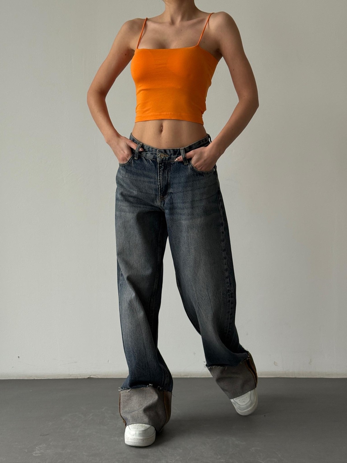 Quzu İp Askılı Örme Atlet Turuncu