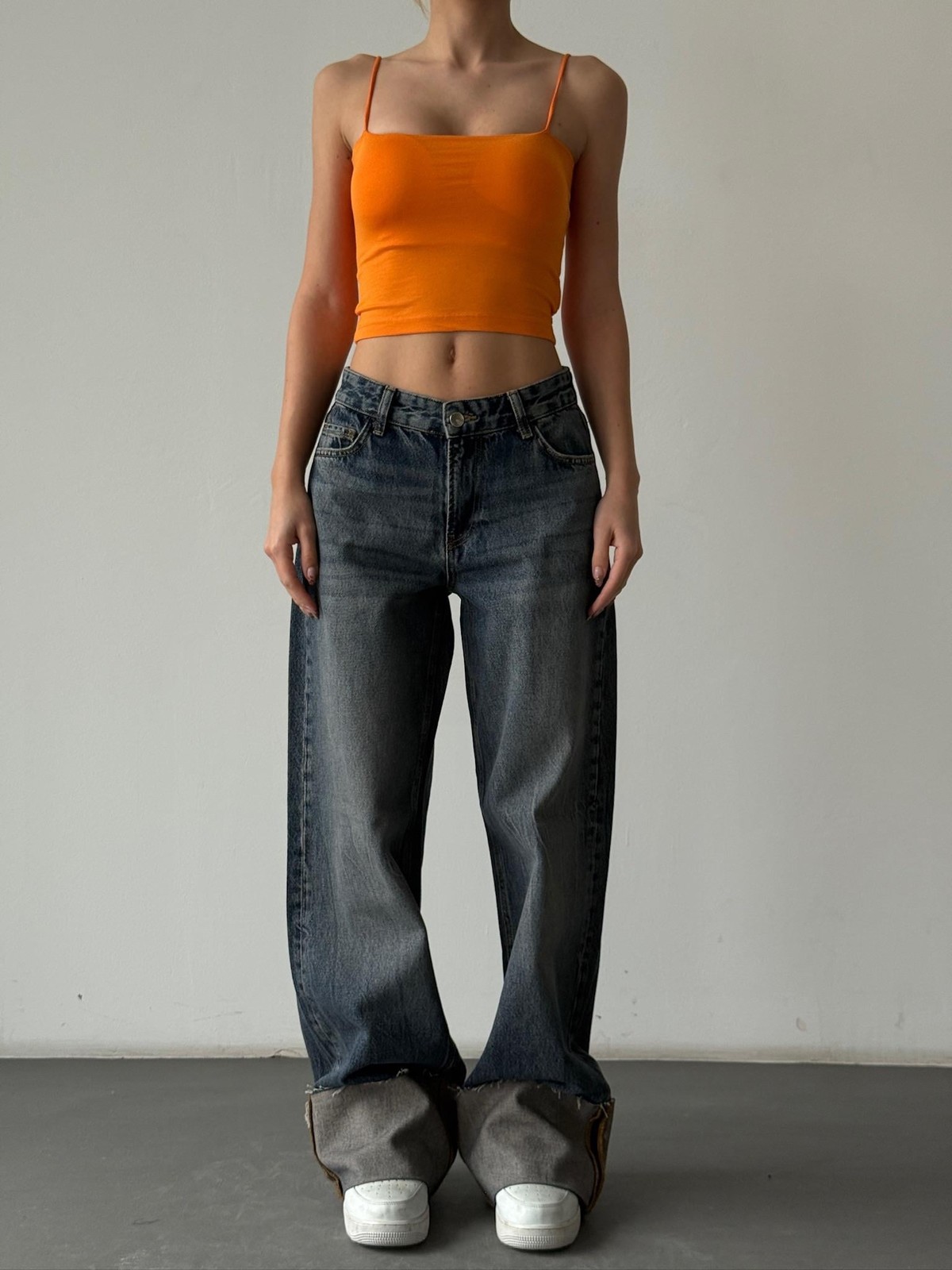 Quzu İp Askılı Örme Atlet Turuncu