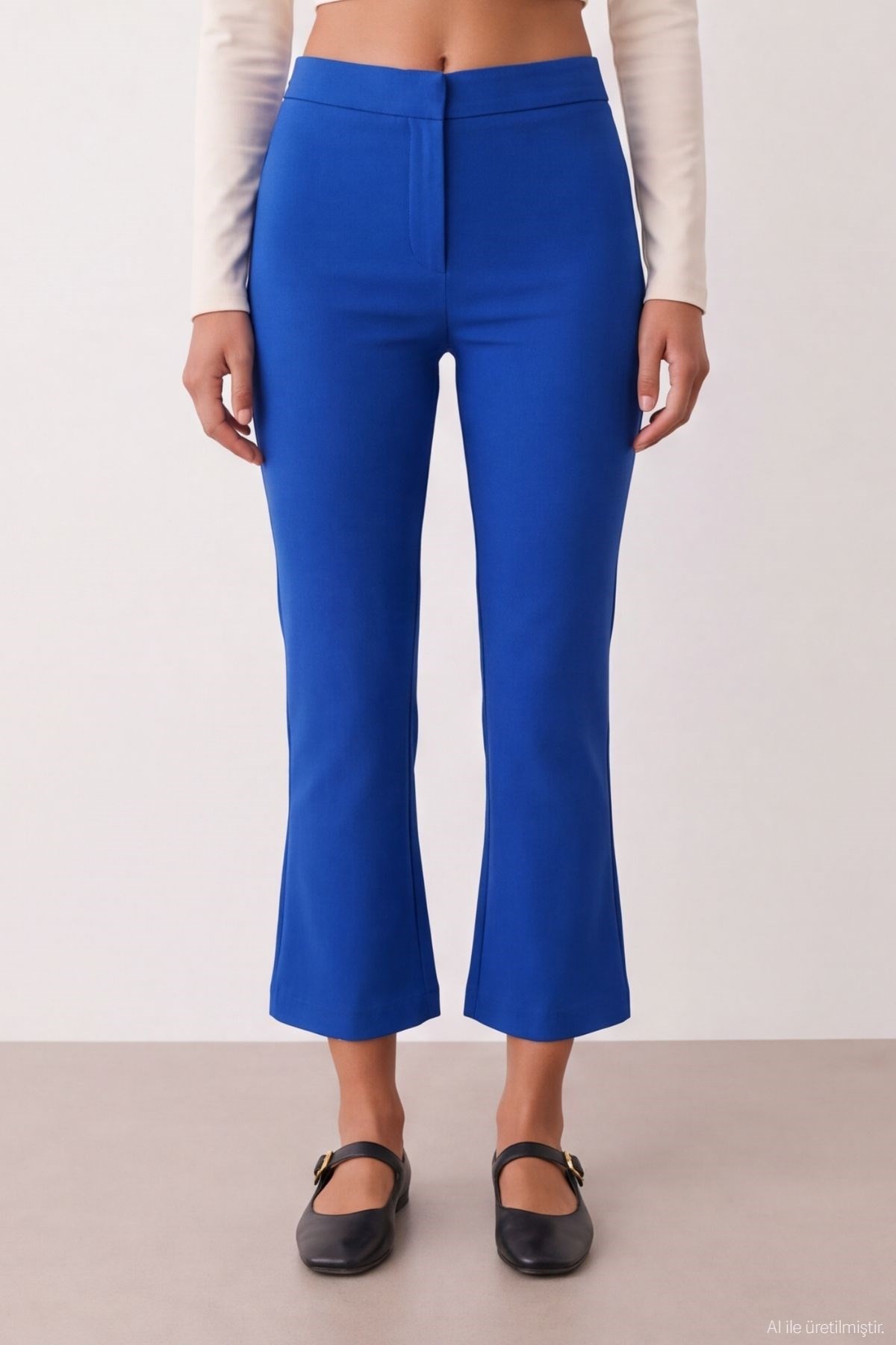 Quzu İspanyol Paça Pantolon Sax