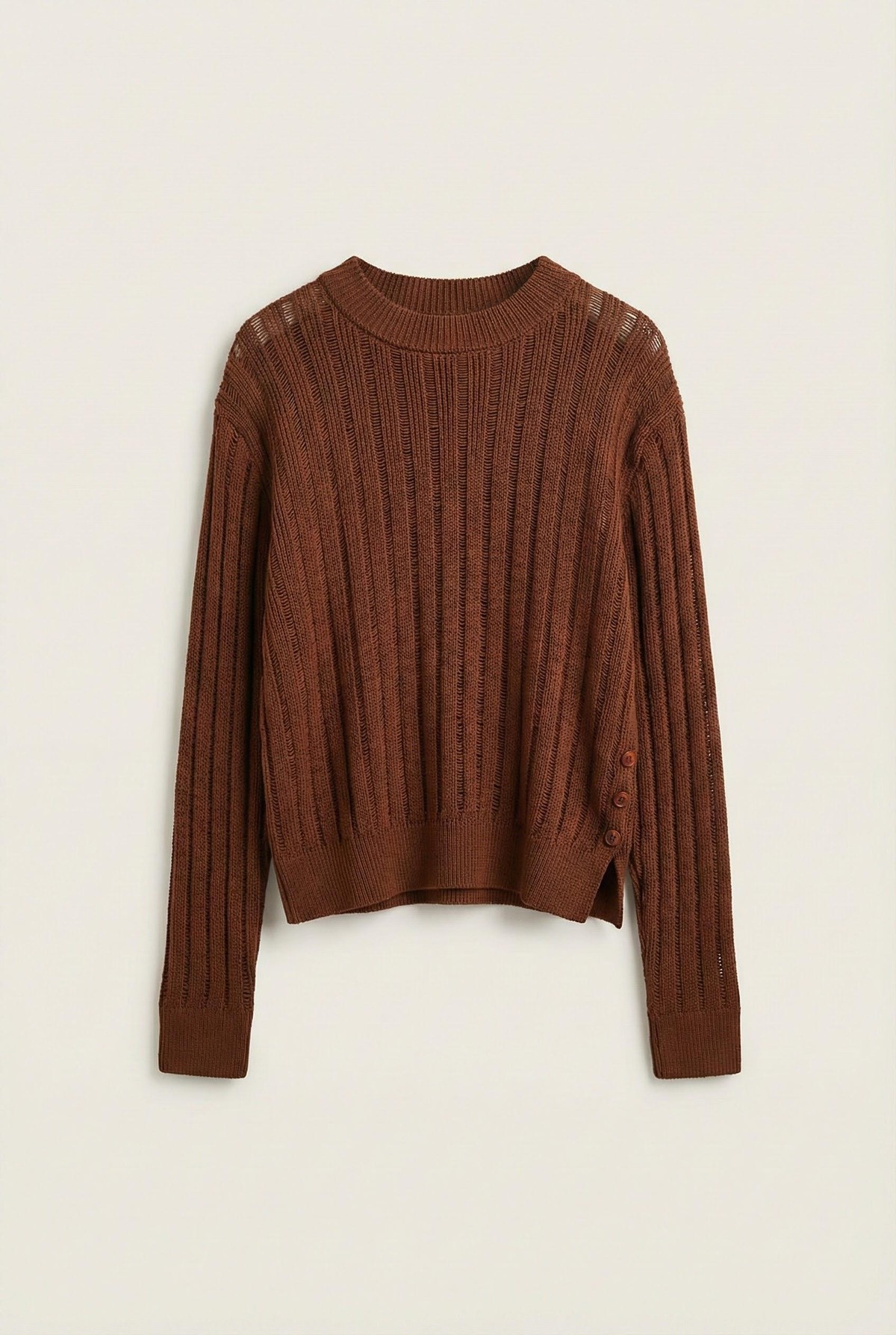 Quzu Kayık Yaka Triko Kahve