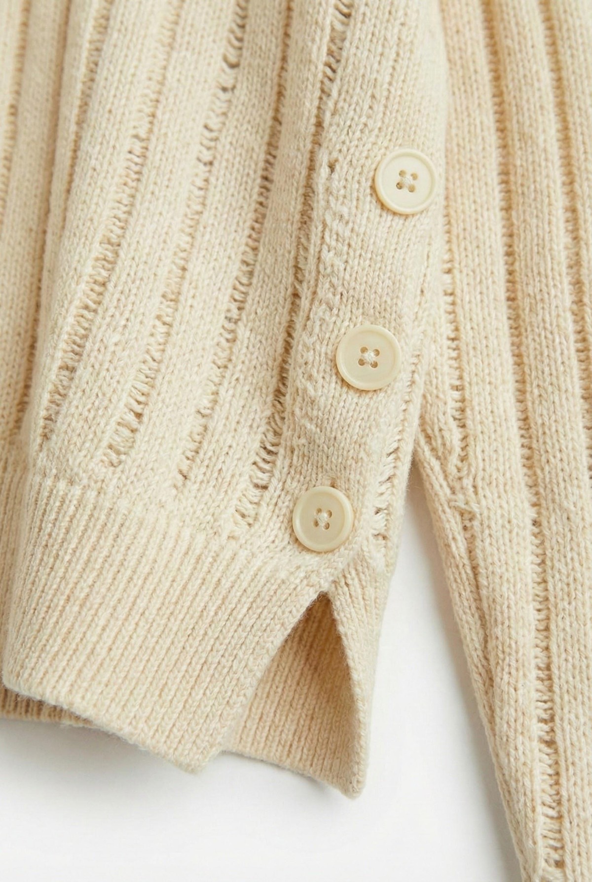 Quzu Kayık Yaka Triko Krem