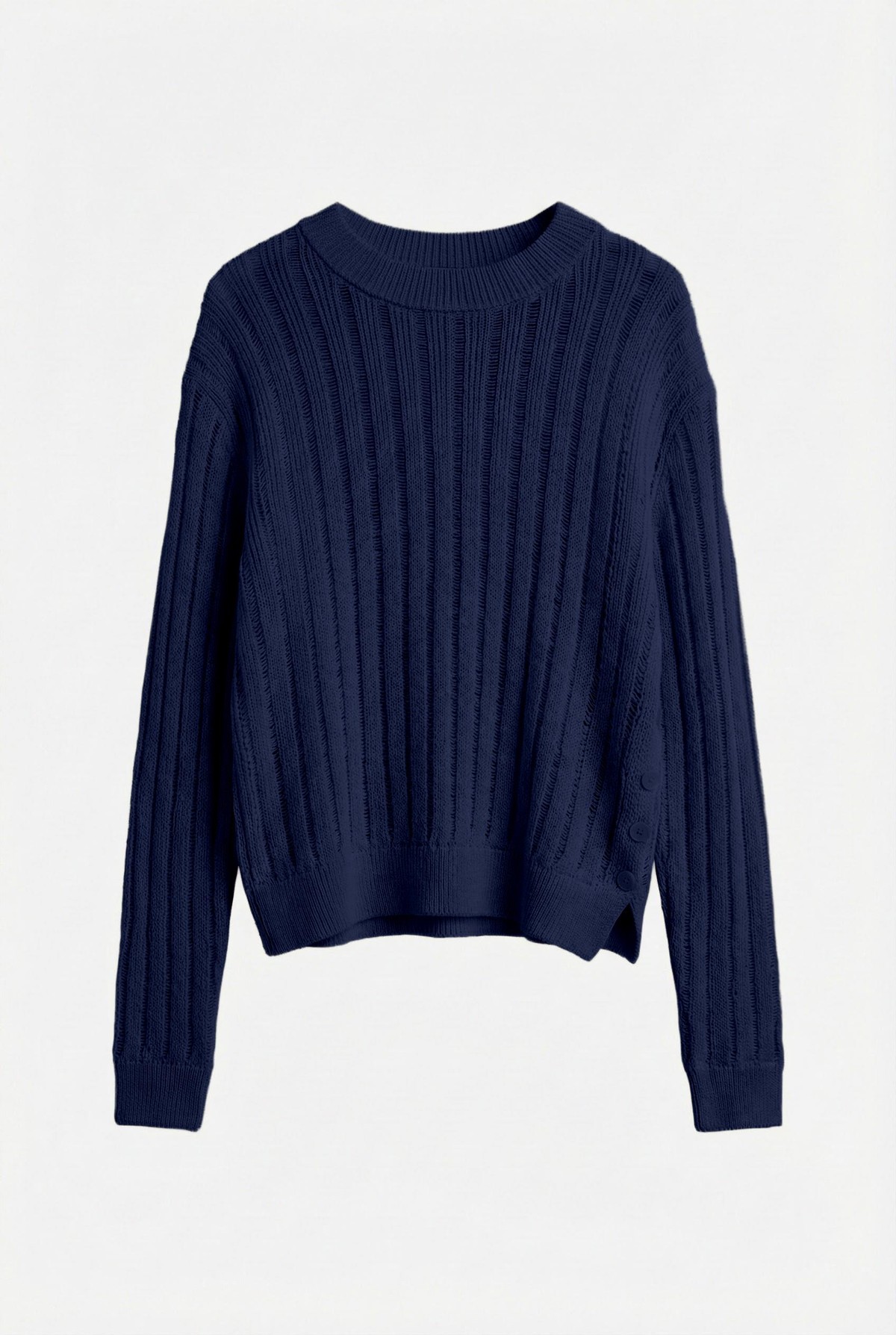 Quzu Kayık Yaka Triko Lacivert