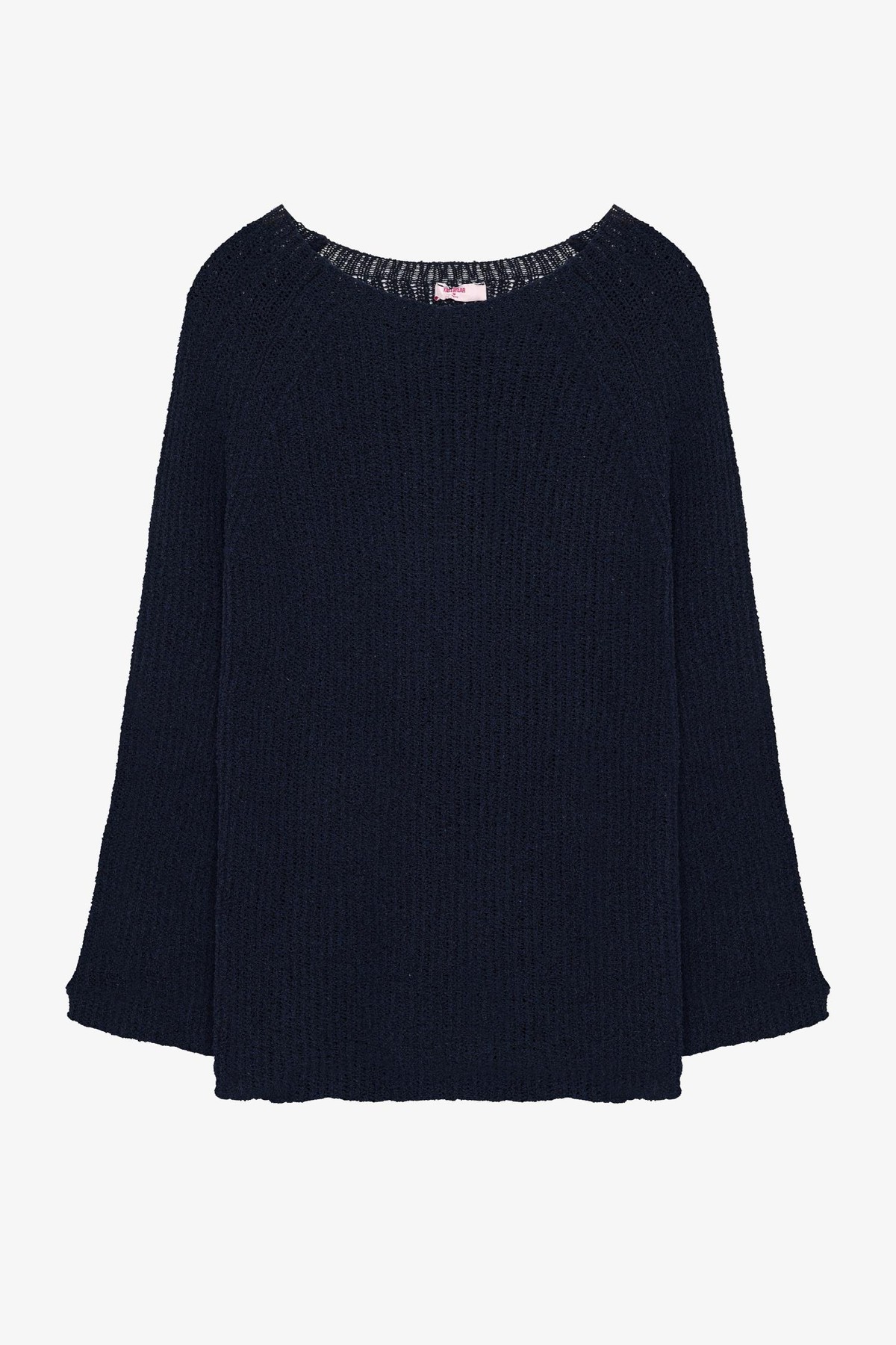 Quzu Kayık Yaka Triko Lacivert