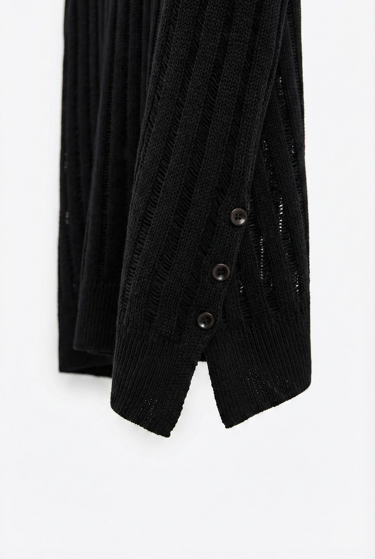 Quzu Kayık Yaka Triko Siyah