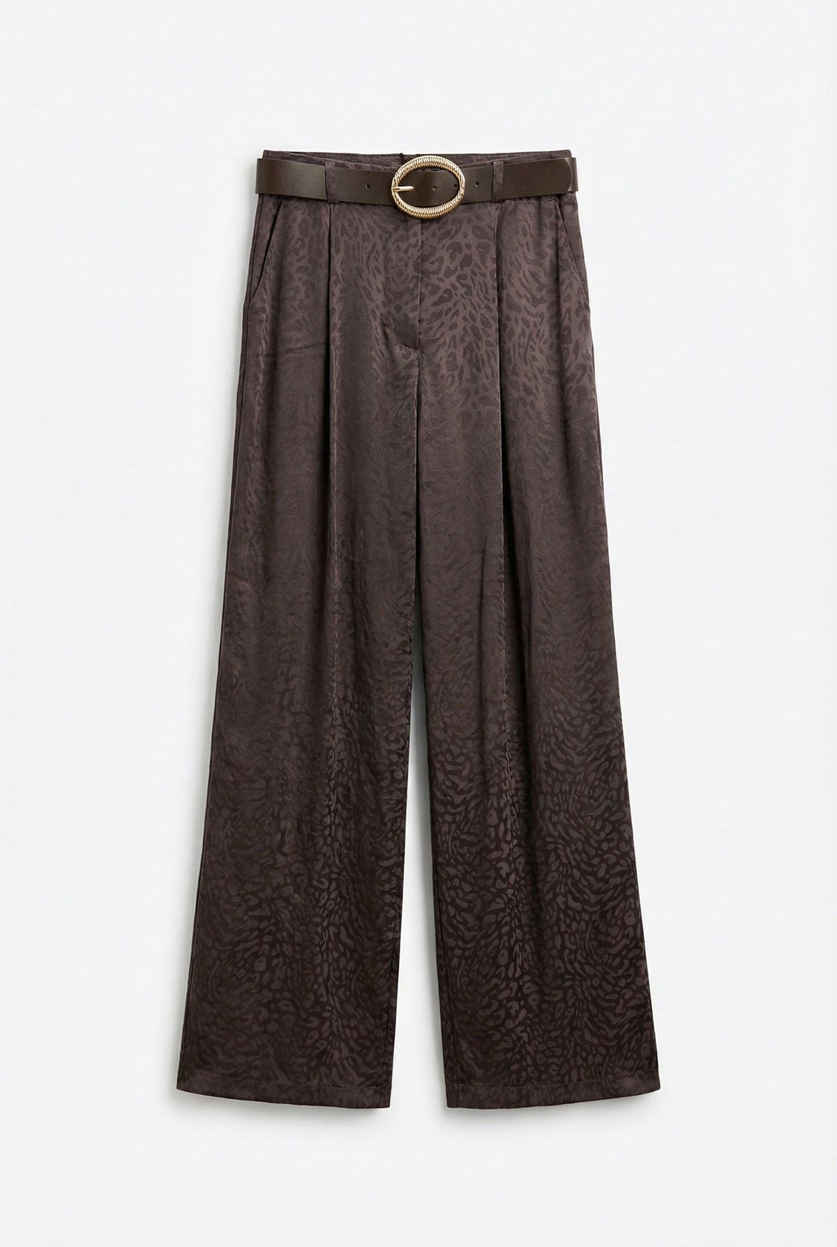 Quzu Kemer Detaylı Pantolon Kahve