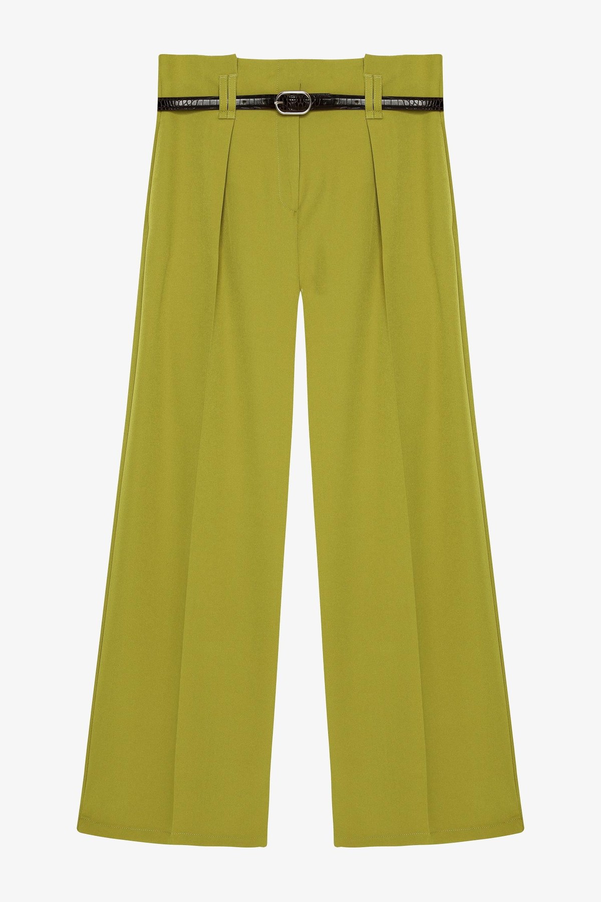 Quzu Kemer Detaylı Pantolon Olive
