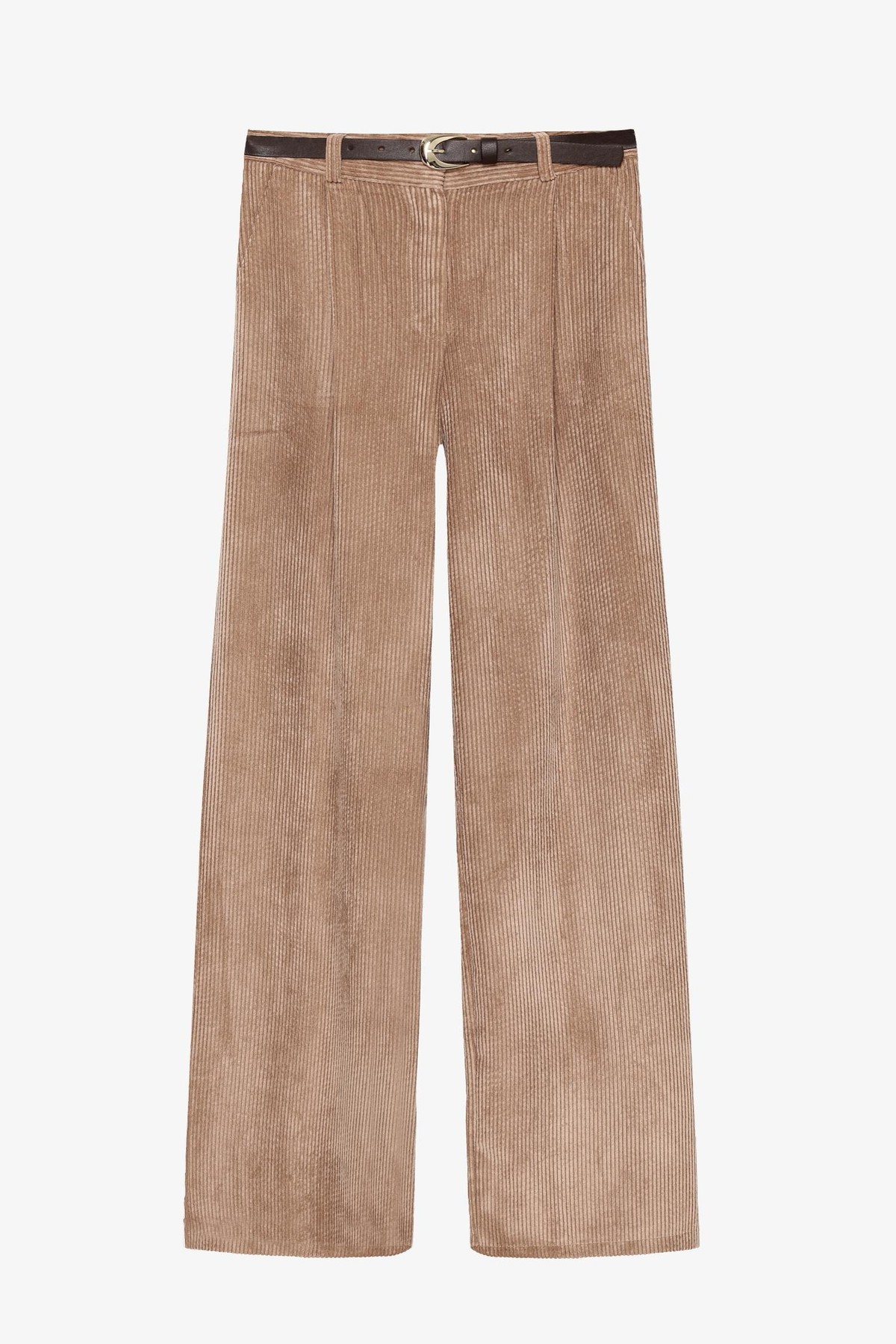 Quzu Kemerli Fitilli Pantolon Camel