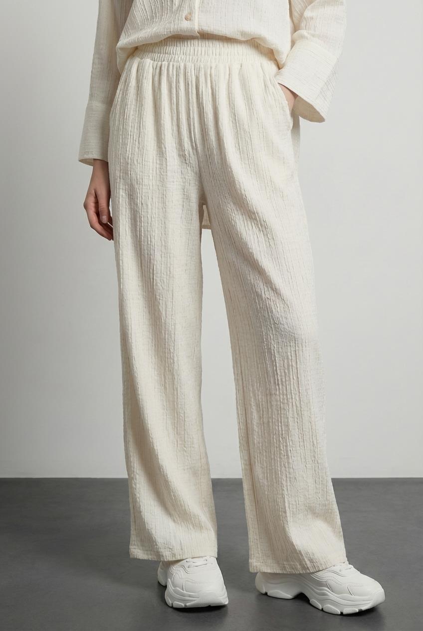 Quzu Keten Pantolon Natur