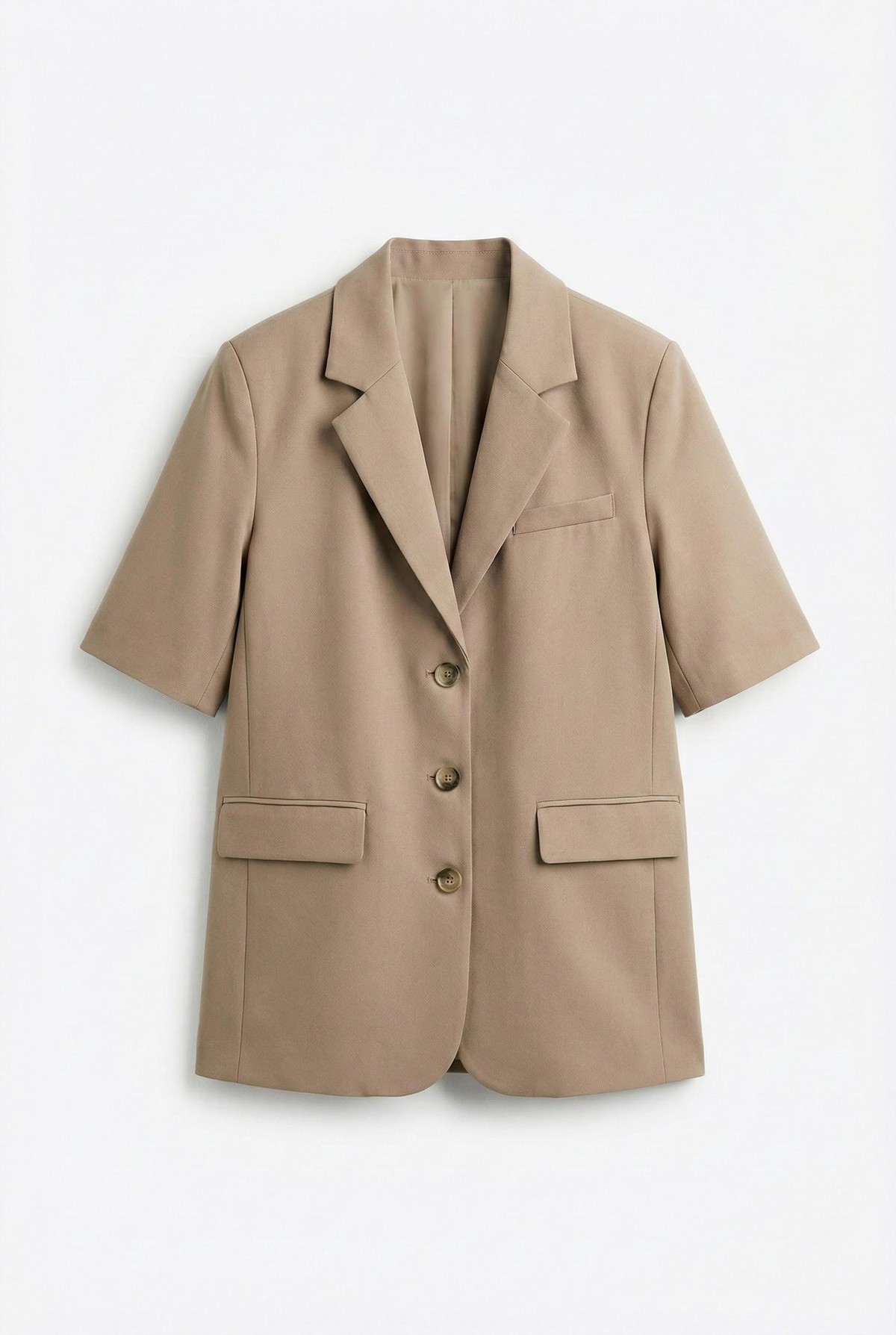 Quzu Kısa Kollu Ceket Bej