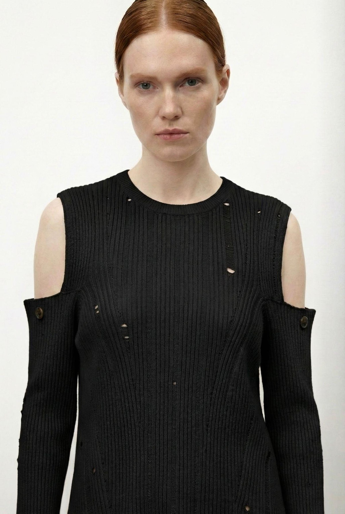 Quzu Kol Detaylı Triko Siyah