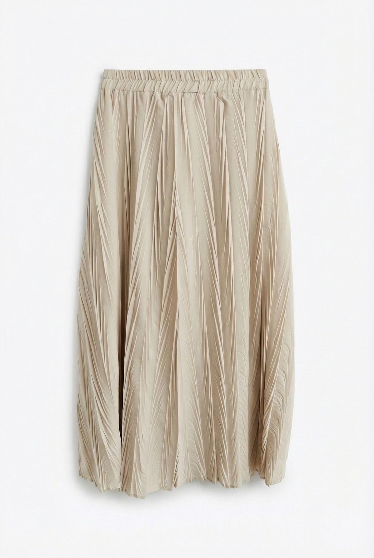 Quzu Kraş Görünümlü Etek Bej