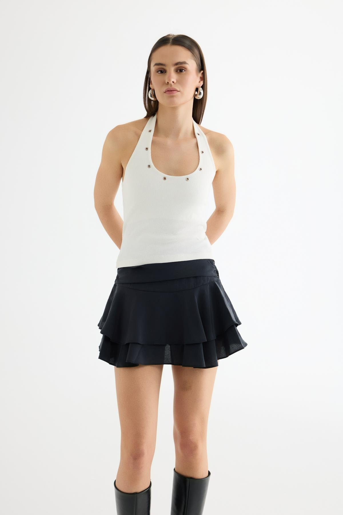 Quzu Kuşgözü Detaylı Atlet Ekru