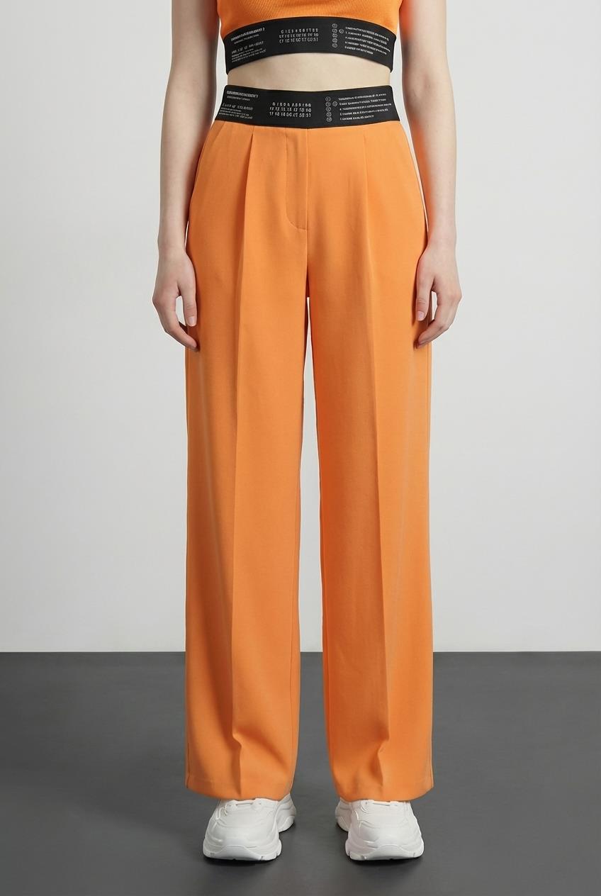 Quzu Lastik Detaylı Pantolon Turuncu
