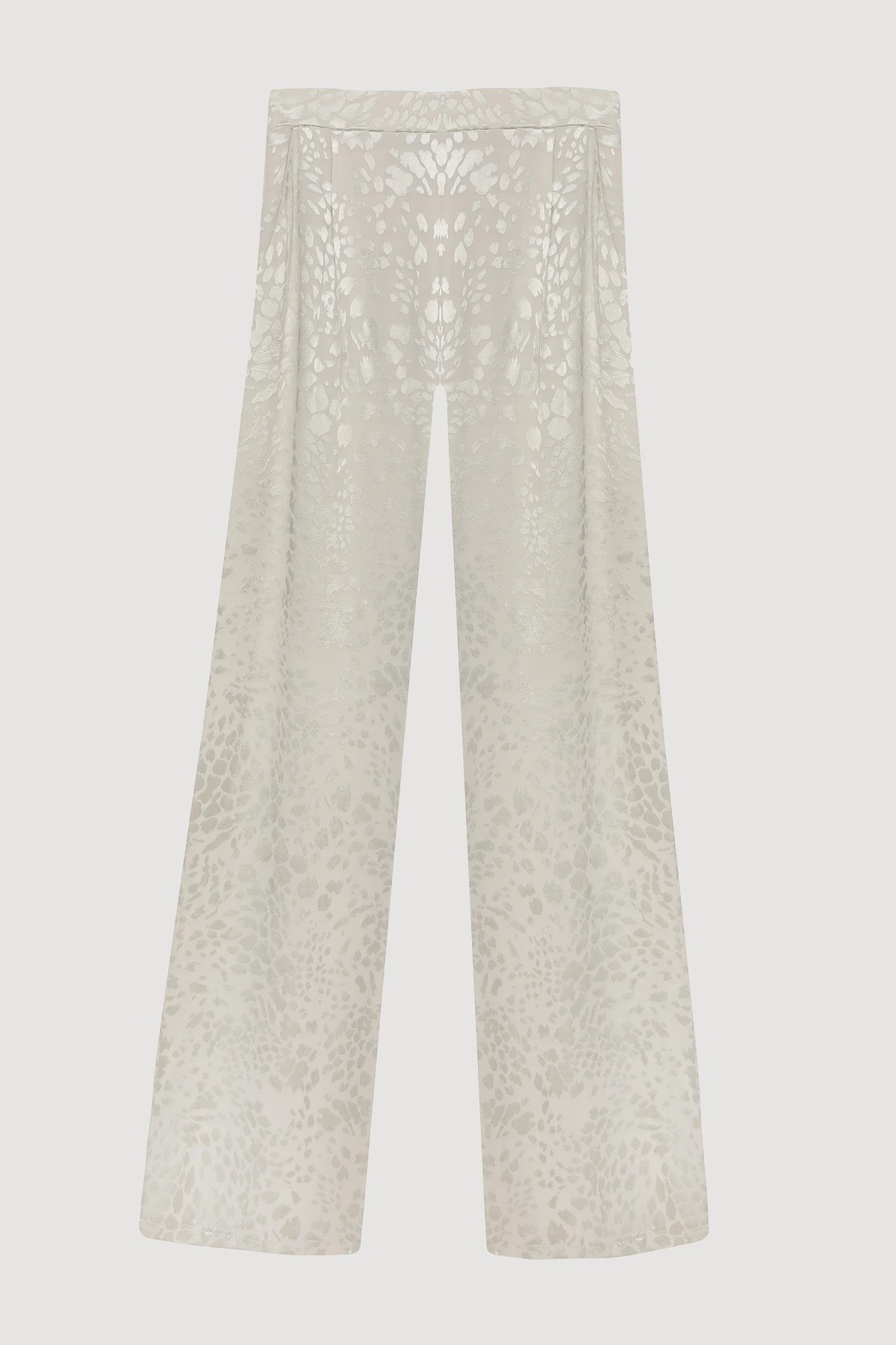 Quzu Leopar Desenli Pantolon Taş