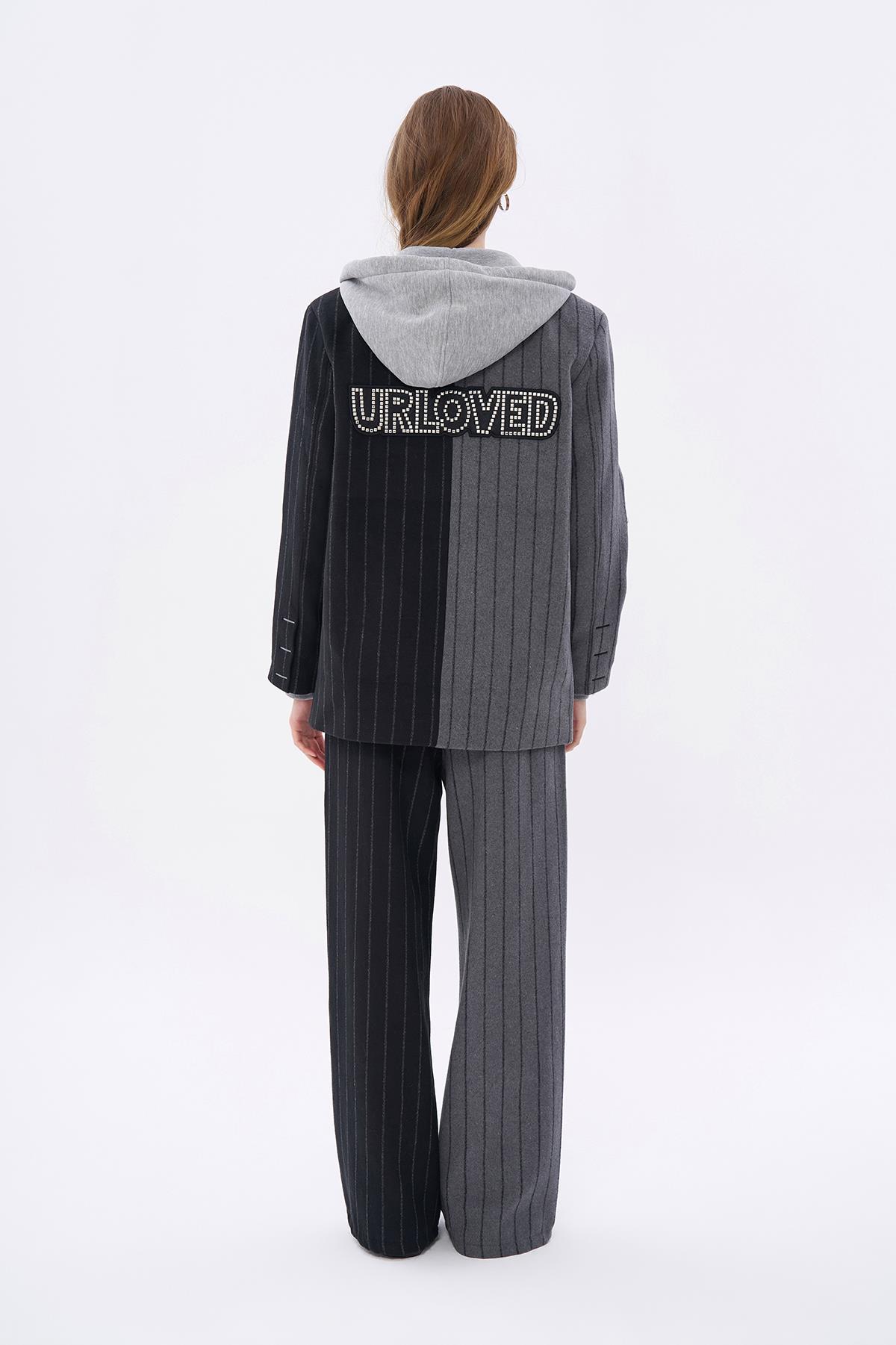 Quzu Match Detaylı Blazer Ceket Siyah