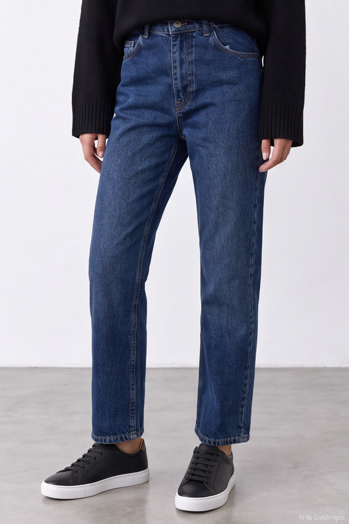 Quzu Mom Jean Lacivert