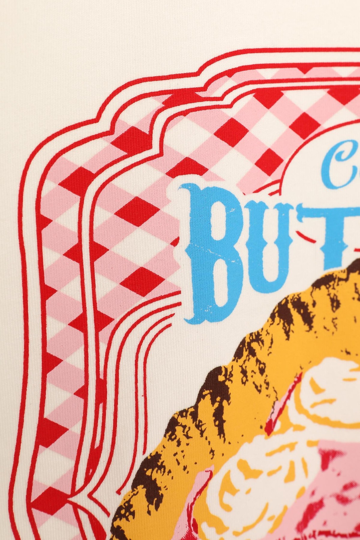 Quzu Nakış Detaylı Crop Ekru