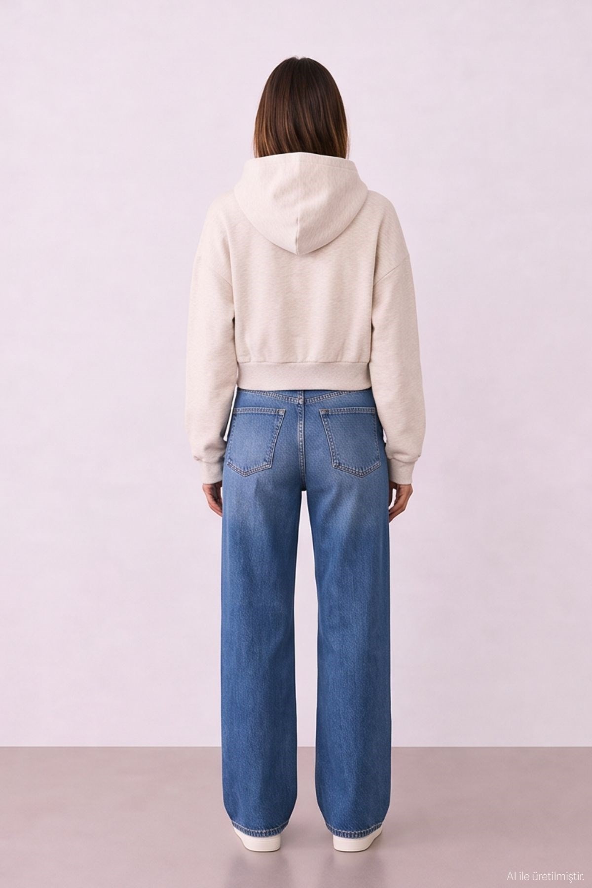 Quzu Nakış Detaylı Sweatshirt Bejmelanj