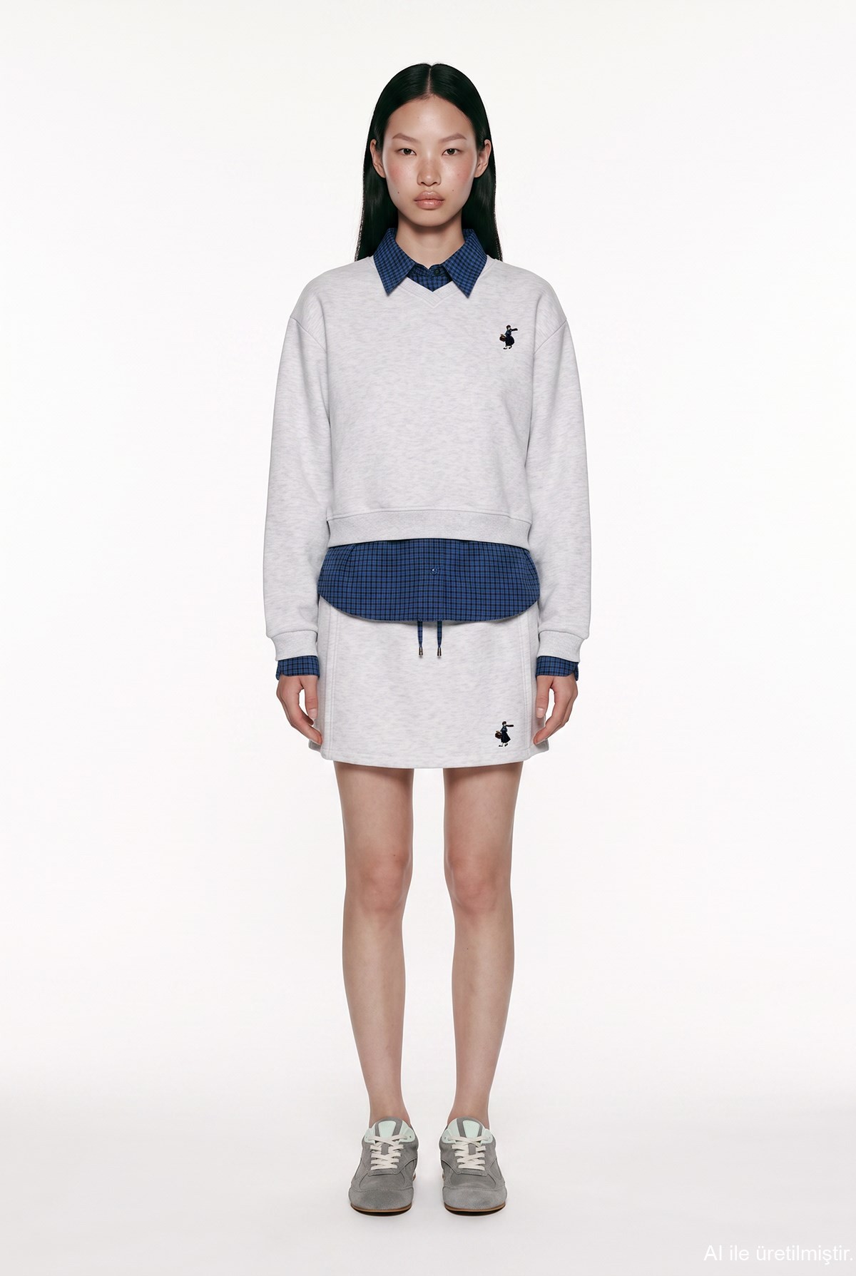 Quzu Nakış Detaylı Sweatshirt Karmelanj