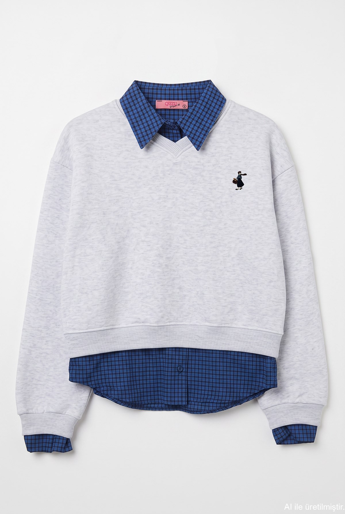 Quzu Nakış Detaylı Sweatshirt Karmelanj