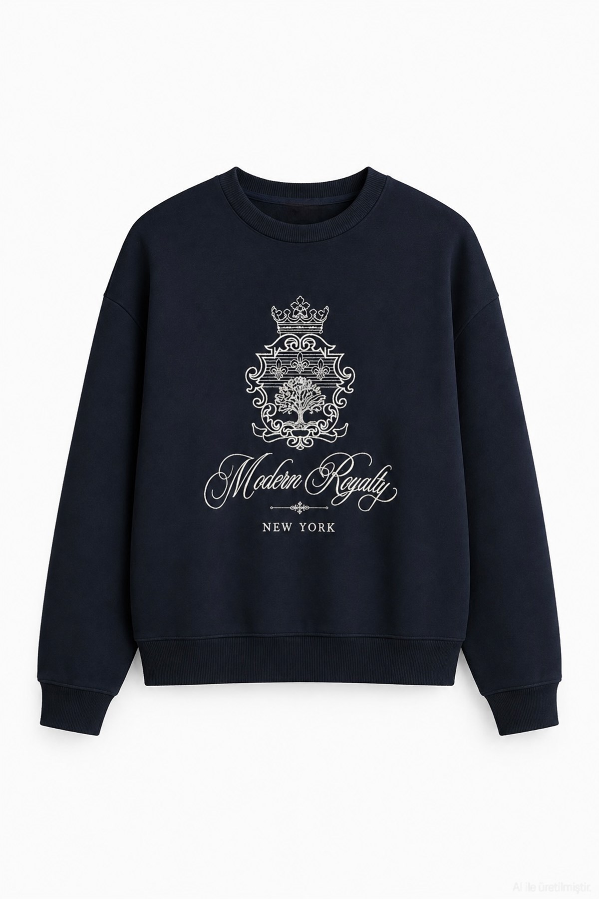 Quzu Nakış Detaylı Sweatshirt Lacivert