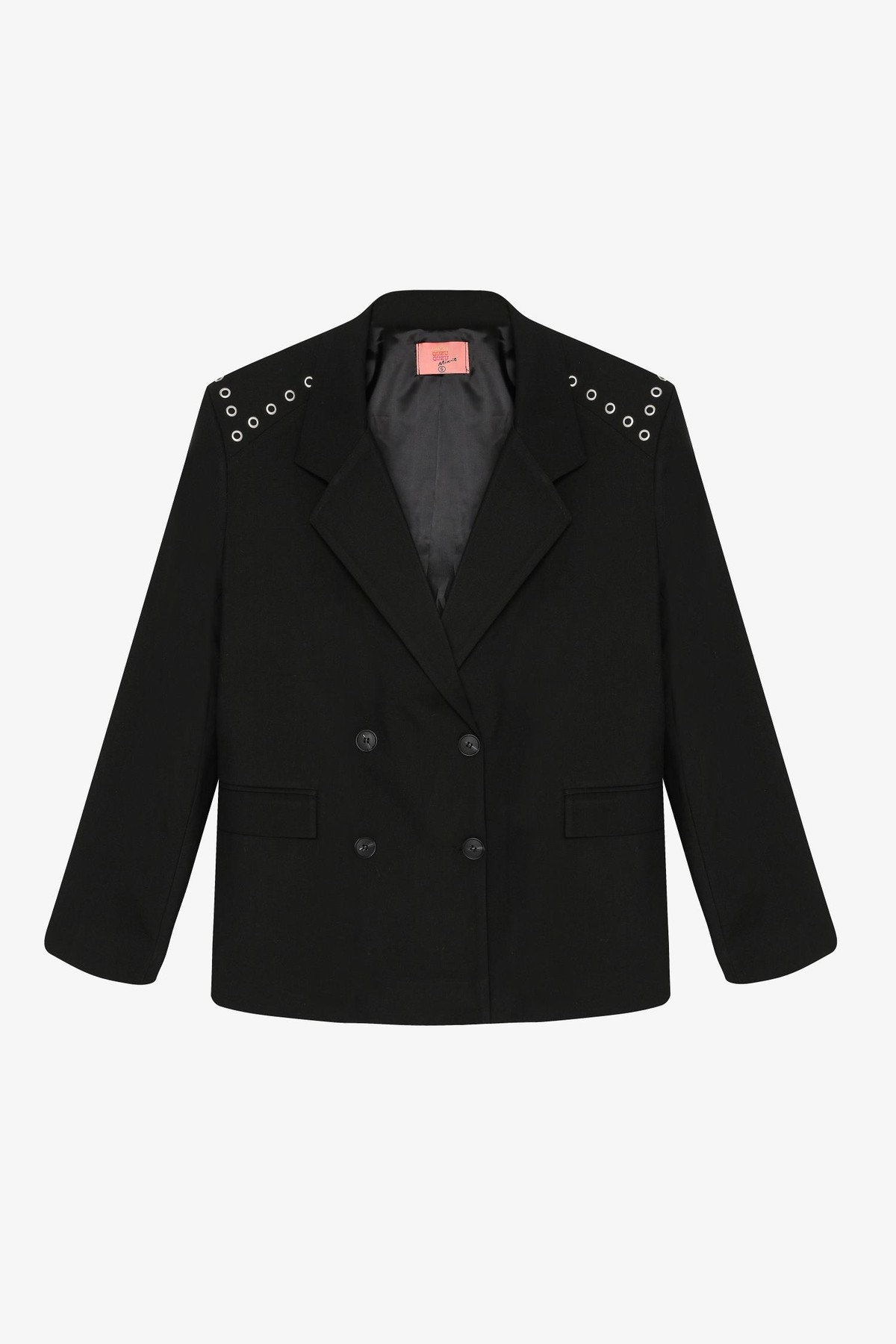 Quzu Omuz Detaylı Blazer Ceket Siyah