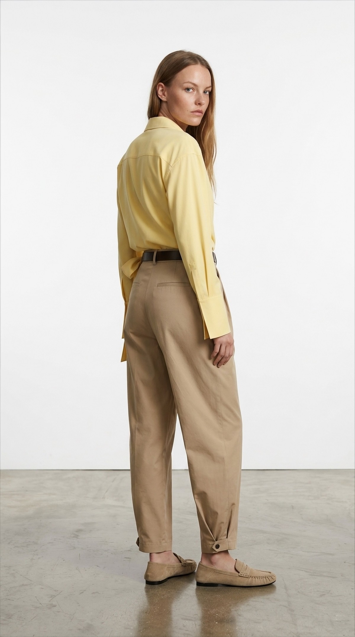 Quzu Front Tie Detailed Blouse Yellow